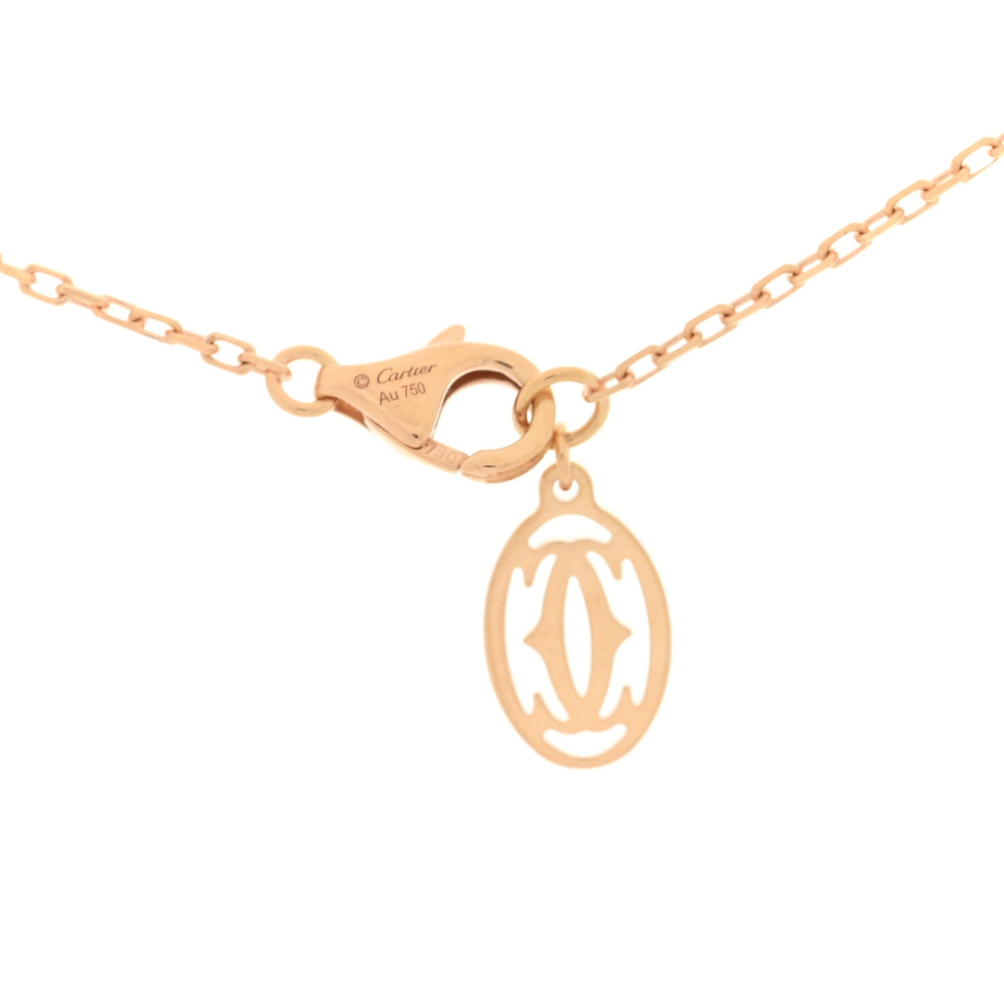 18K Pink Gold Diamond SM D'Amour Pendant Necklace