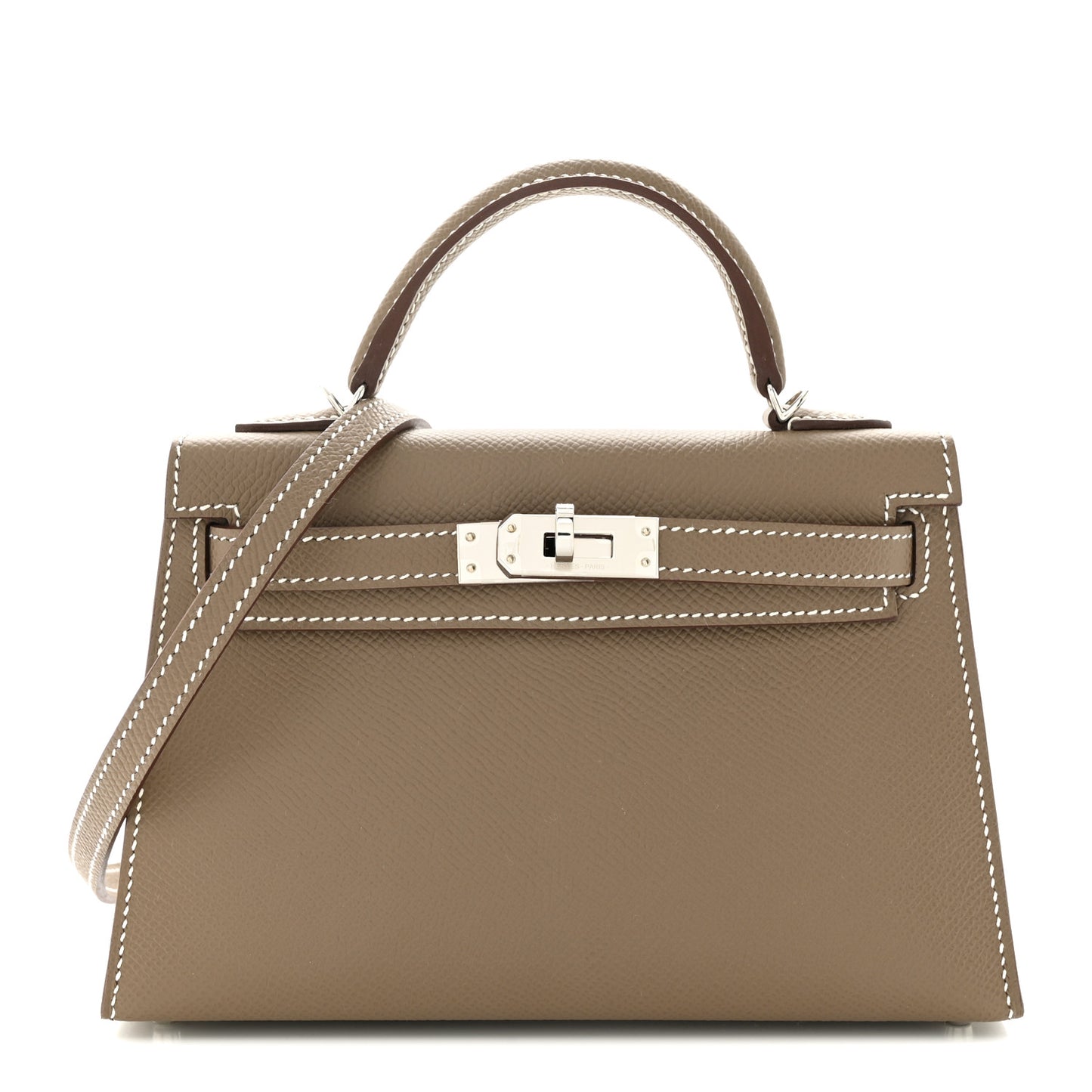 Epsom Mini Kelly Sellier 20 Etoupe