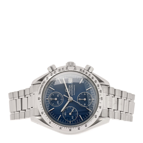 Stainless Steel 39mm Speedmaster Date Chronograph Automatic Watch Blue 3511.80