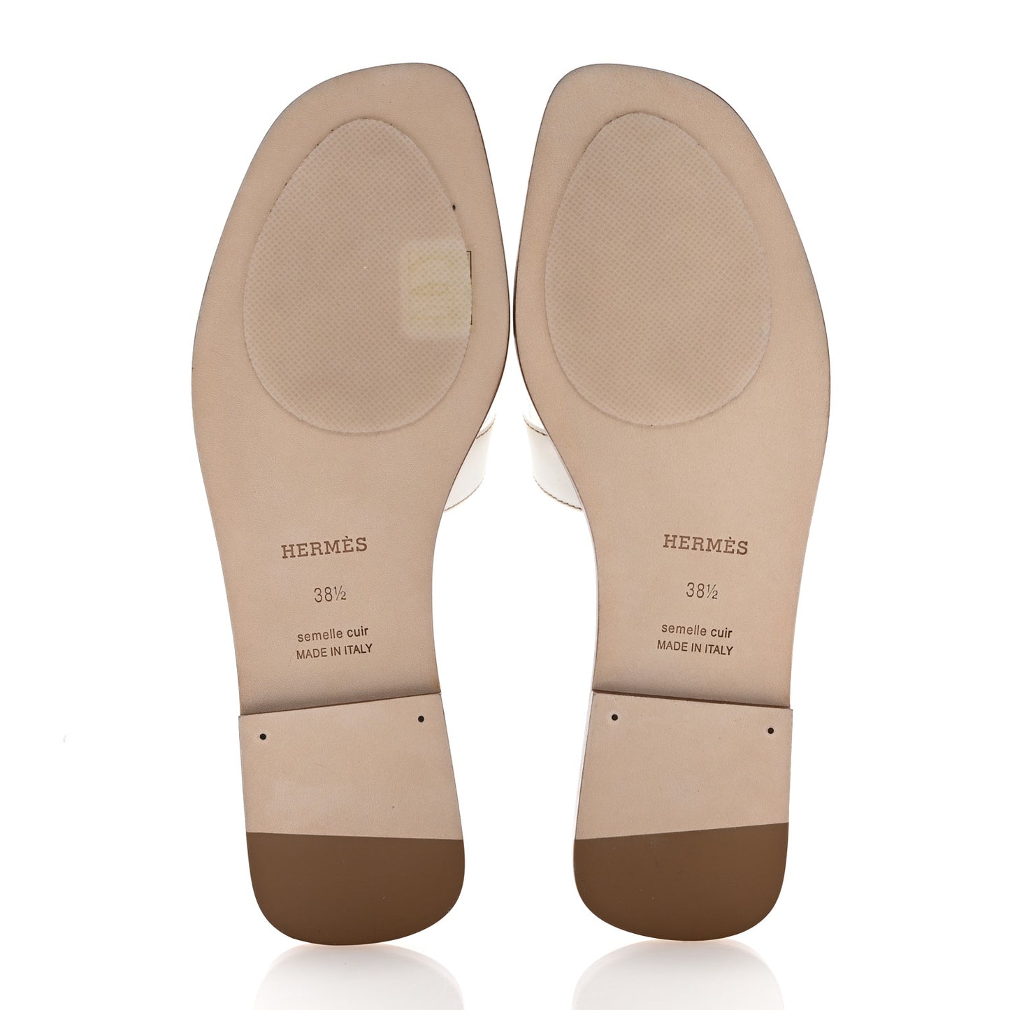 Box Calfskin Oran Sandals 38.5 White