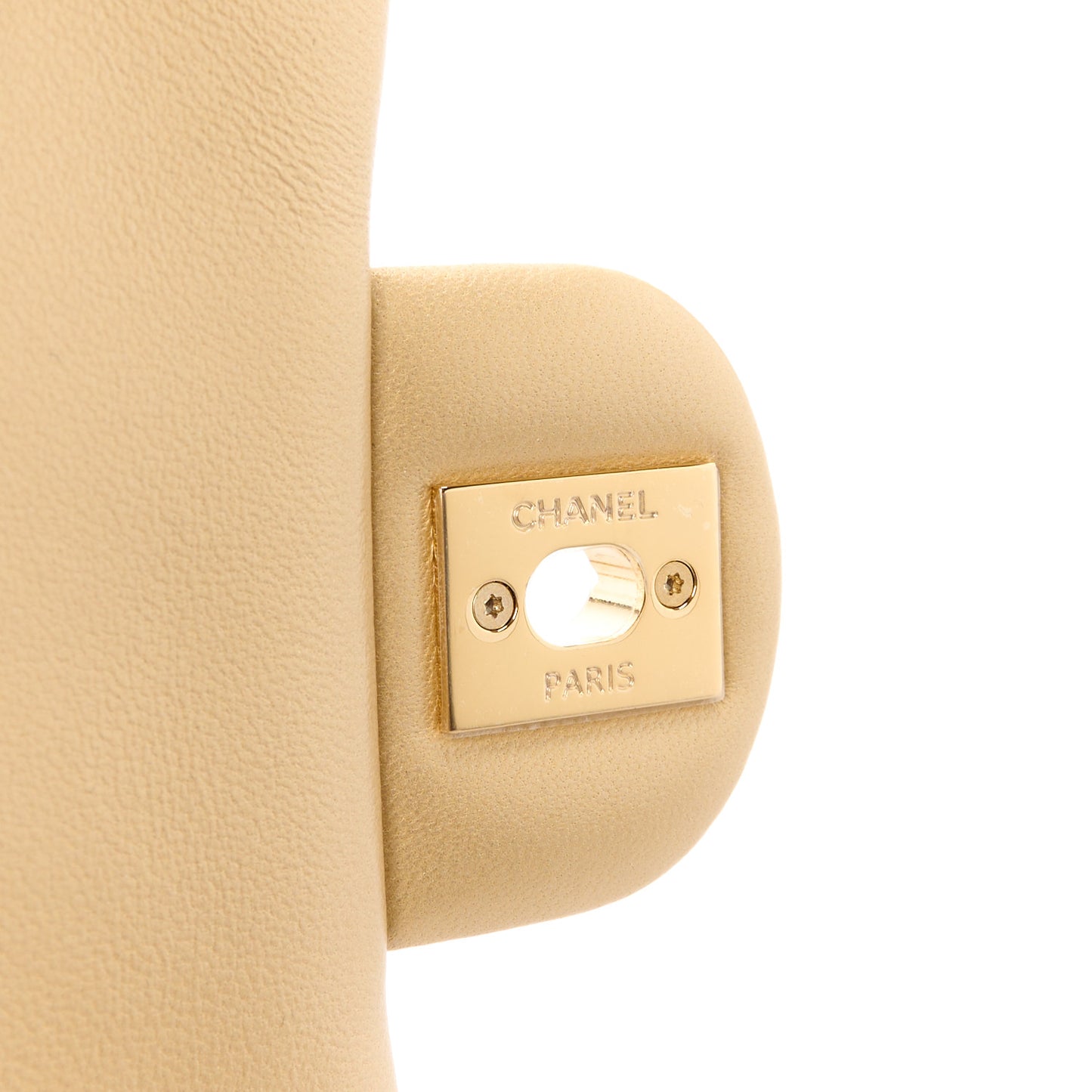 Metallic Lambskin Resin Quilted Top Handle Mini Flap Gold