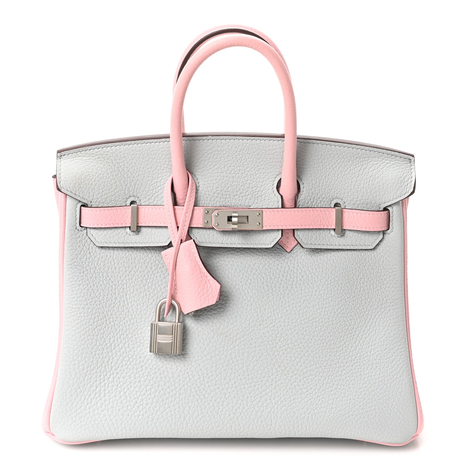 Hermes Togo Horseshoe Birkin 25 Bleu Pale Rose Sakura 1909673