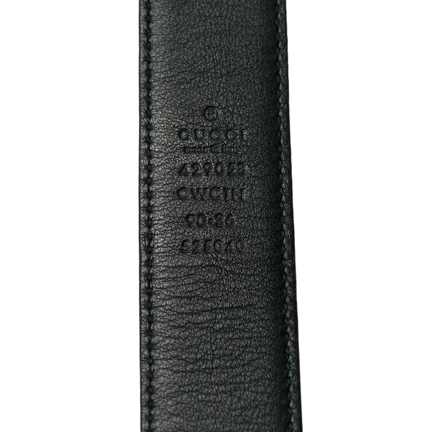 Guccissima Signature 30mm Belt 90 36 Verde