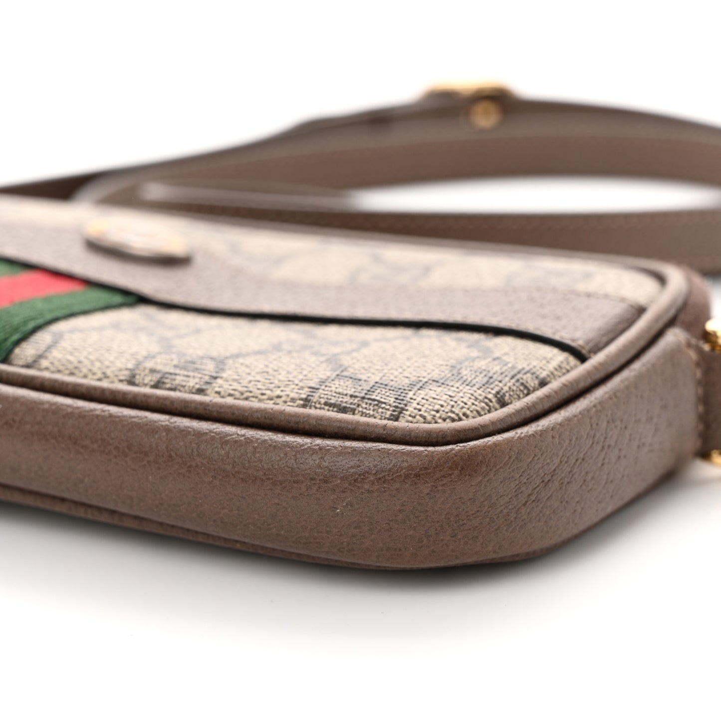 GG Supreme Monogram Web Mini Ophidia GG Bag Brown