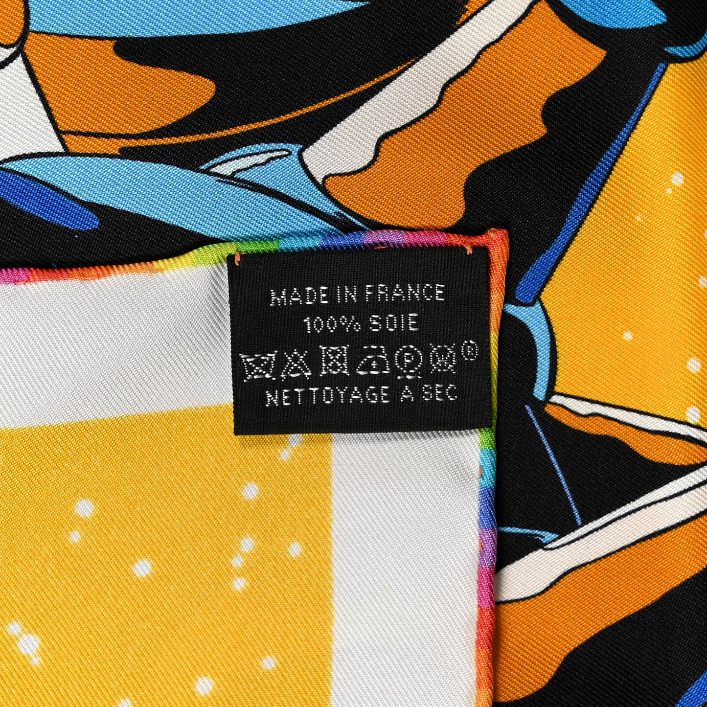 Silk Space Derby Scarf 90 Jaune Vif Vert Fluo Multicolor