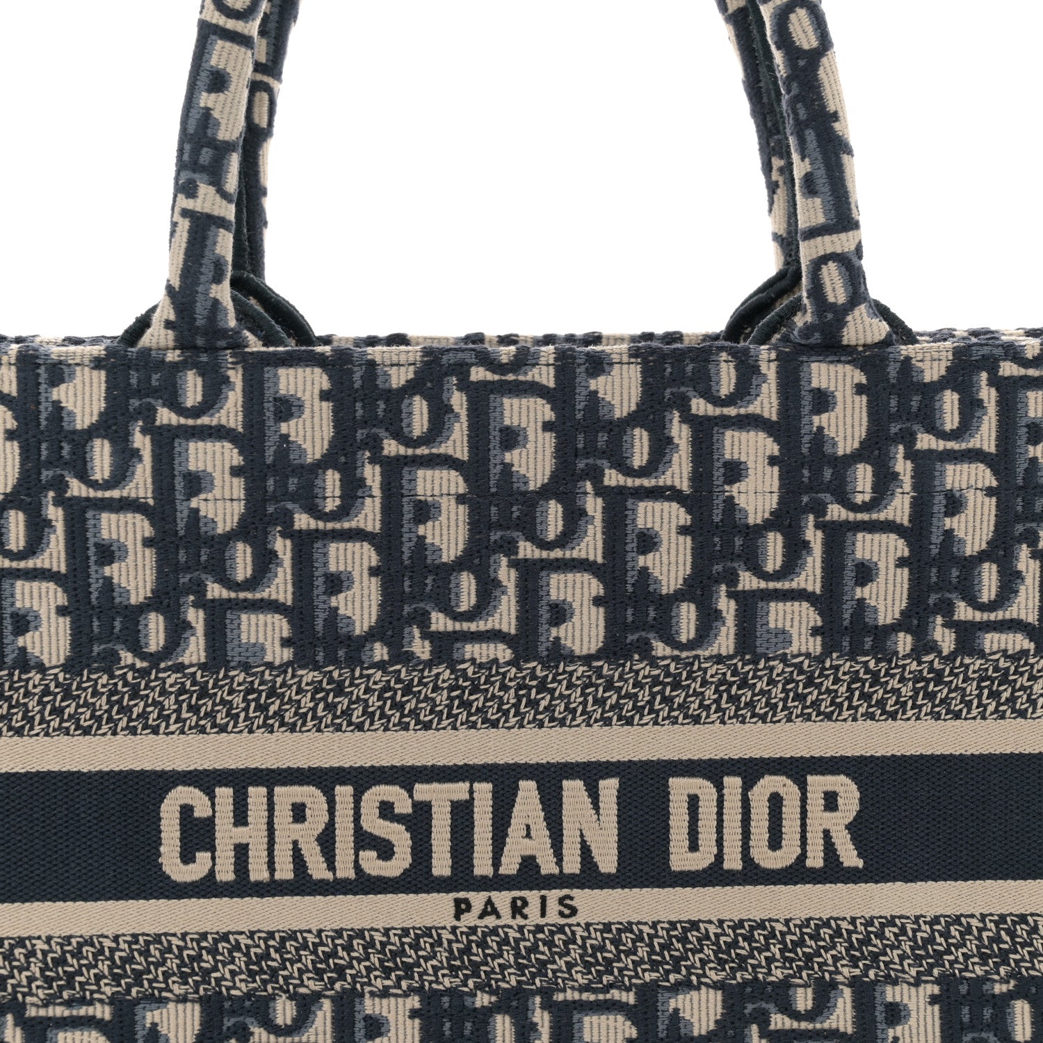 Christian Dior Oblique Small Book Tote Blue Multicolor 7 of 11