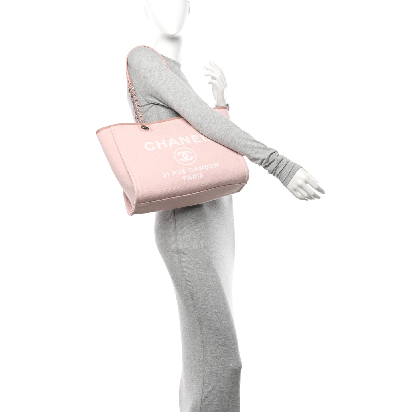 Canvas Small Deauville Tote Rose Pink