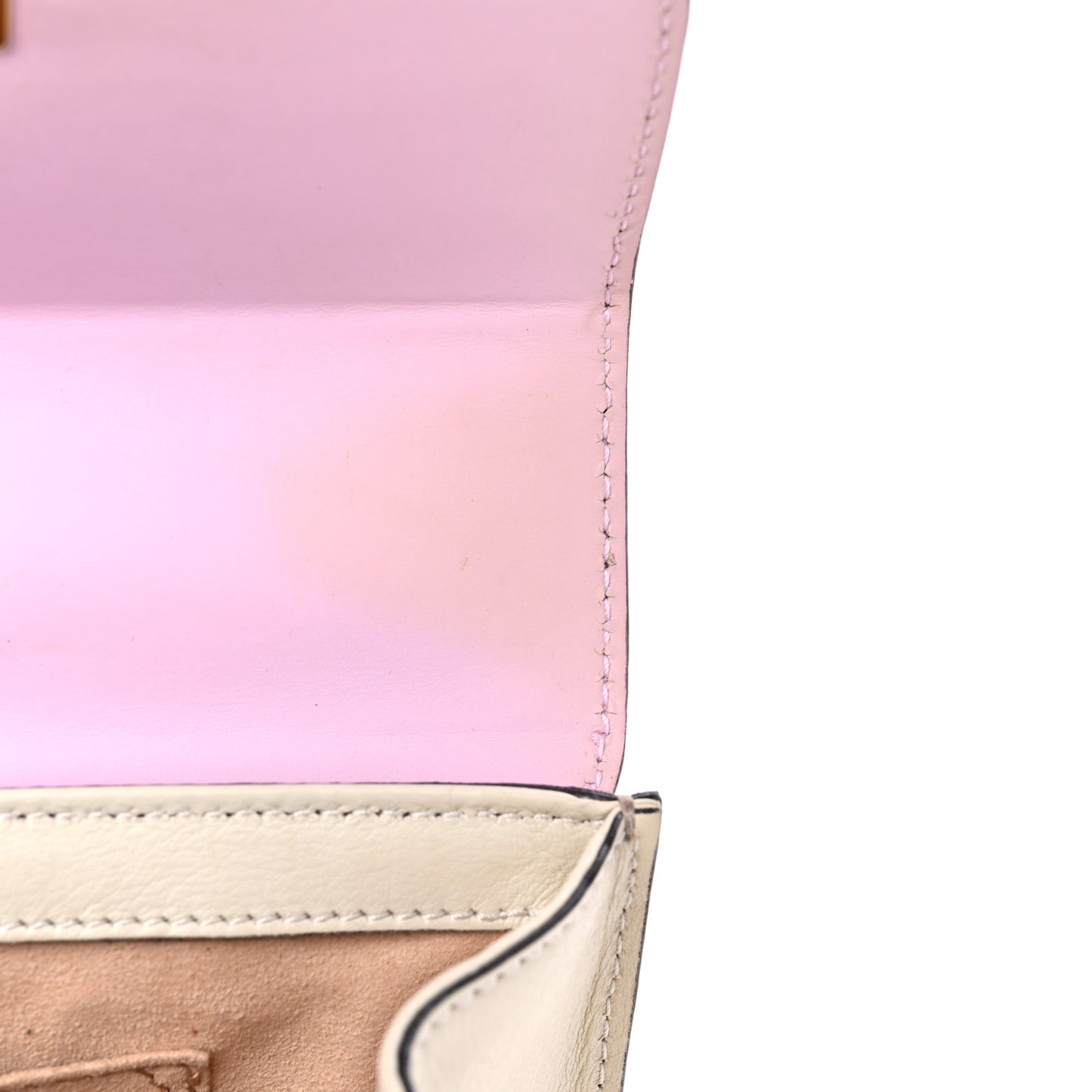 GG Supreme Monogram Les Pommes Small Padlock Shoulder Bag Beige Ebony Multicolor Pink