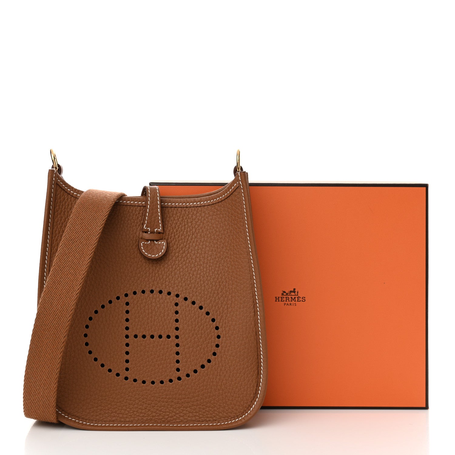Hermes Taurillon Clemence Evelyne TPM Gold 11 of 11