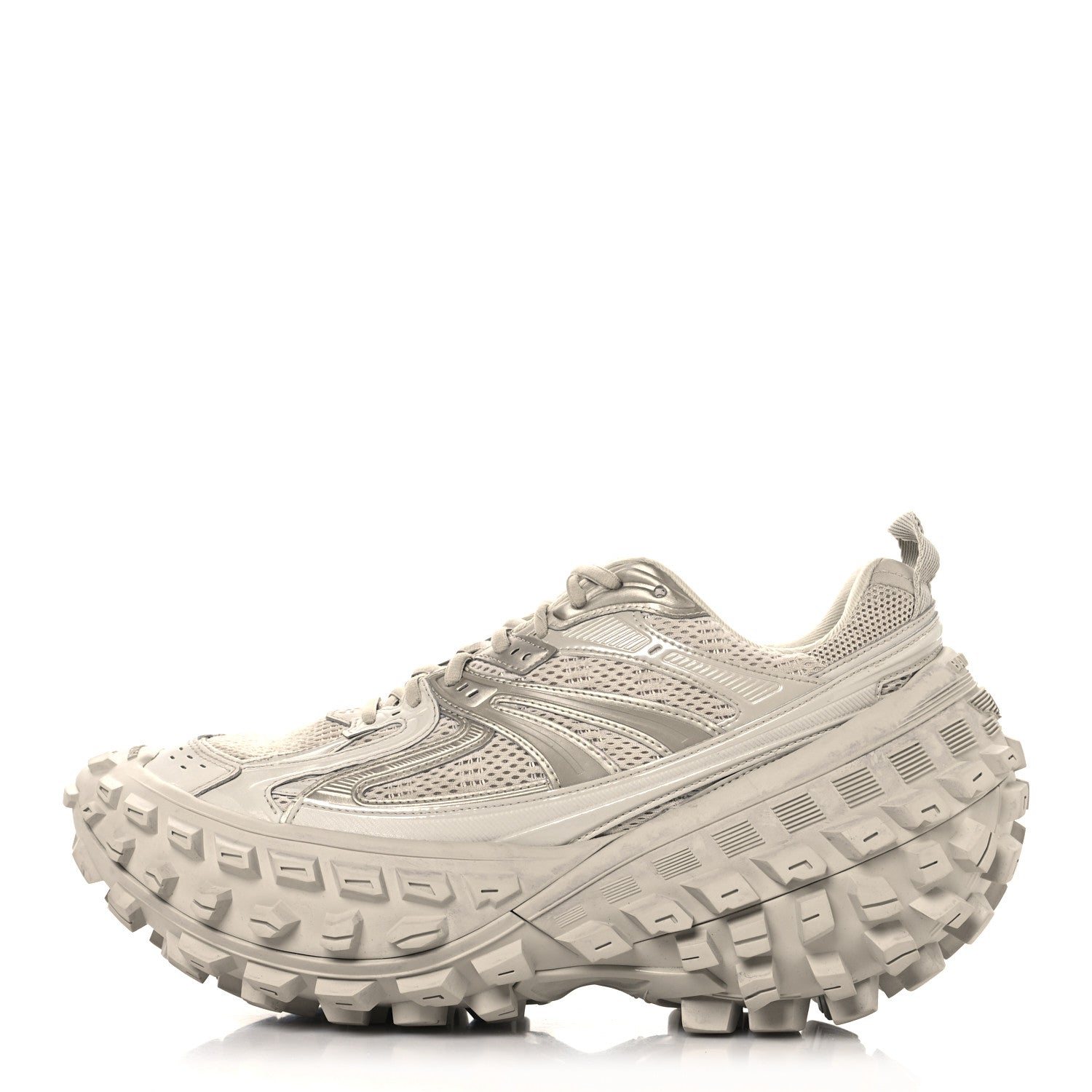 Balenciaga Rubber Mesh Mens Defender Sneakers 44 Monocolor Beige
