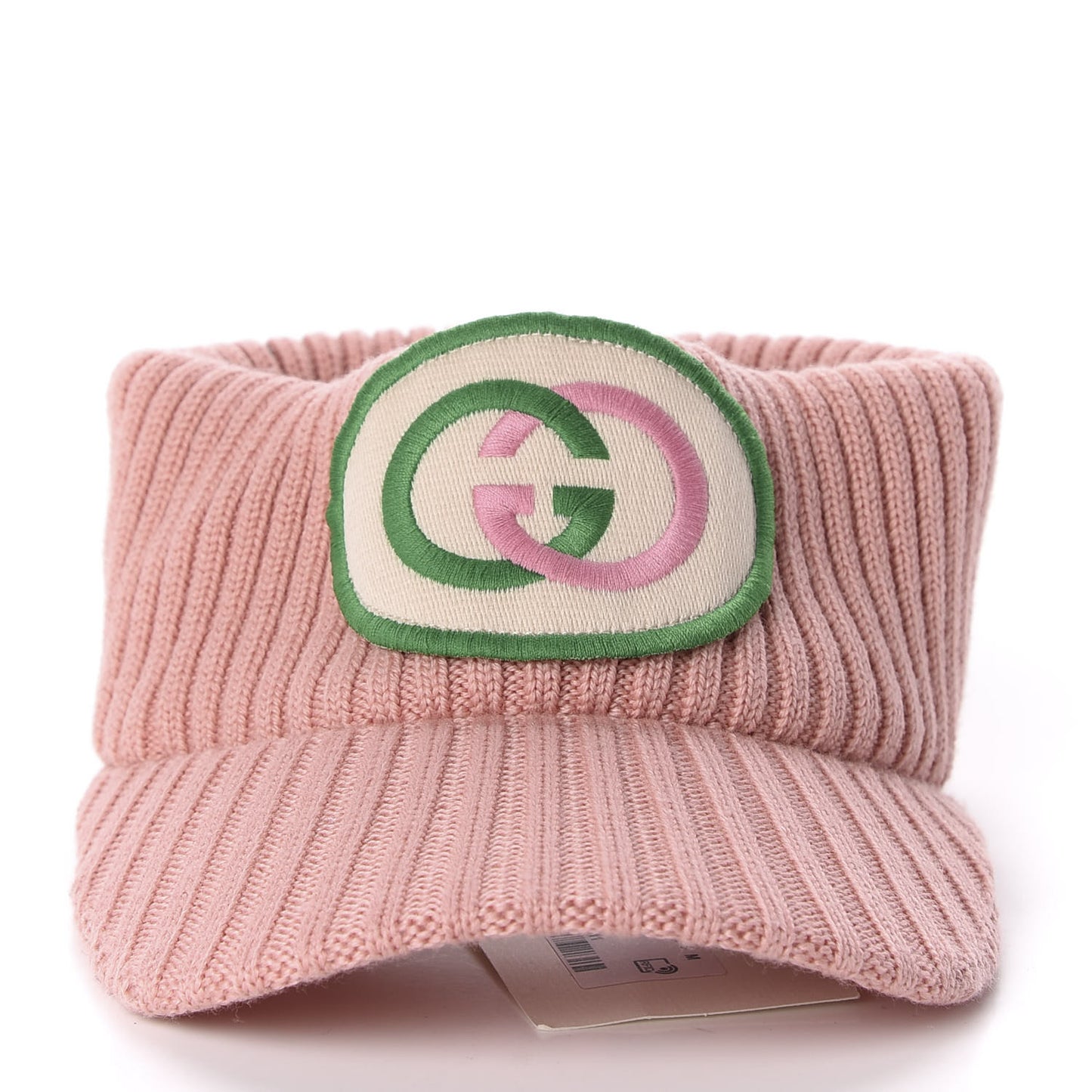 Wool Interlocking G Patch Visor M Pink