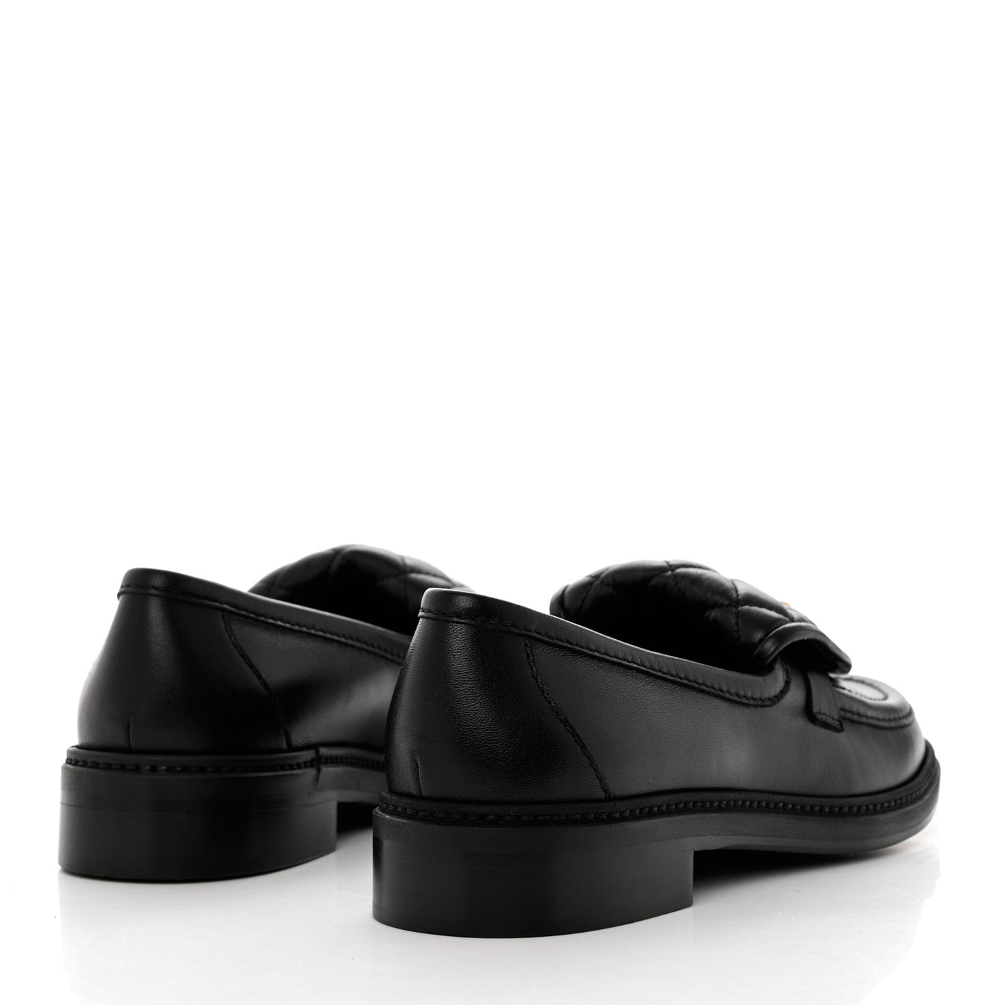Lambskin Quilted CC Turnlock Loafers 38 Black