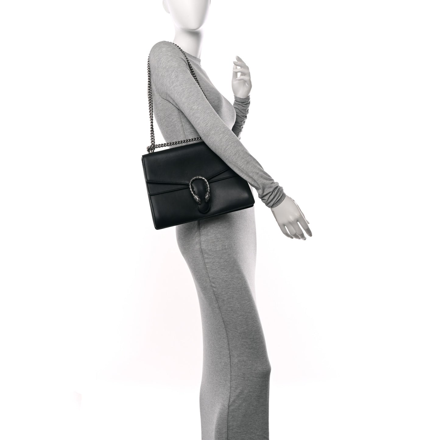 Calfskin Medium Dionysus Shoulder Bag Black