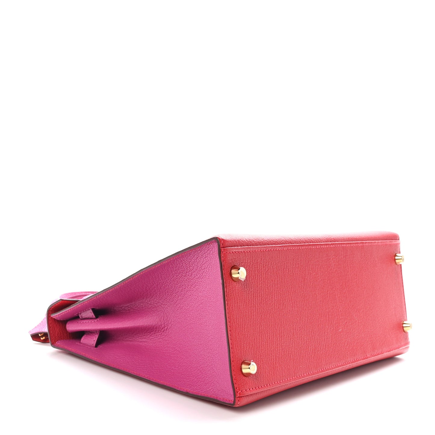 Chevre Mysore Horseshoe Kelly Sellier 28 Rouge Casaque Rose Pourpre