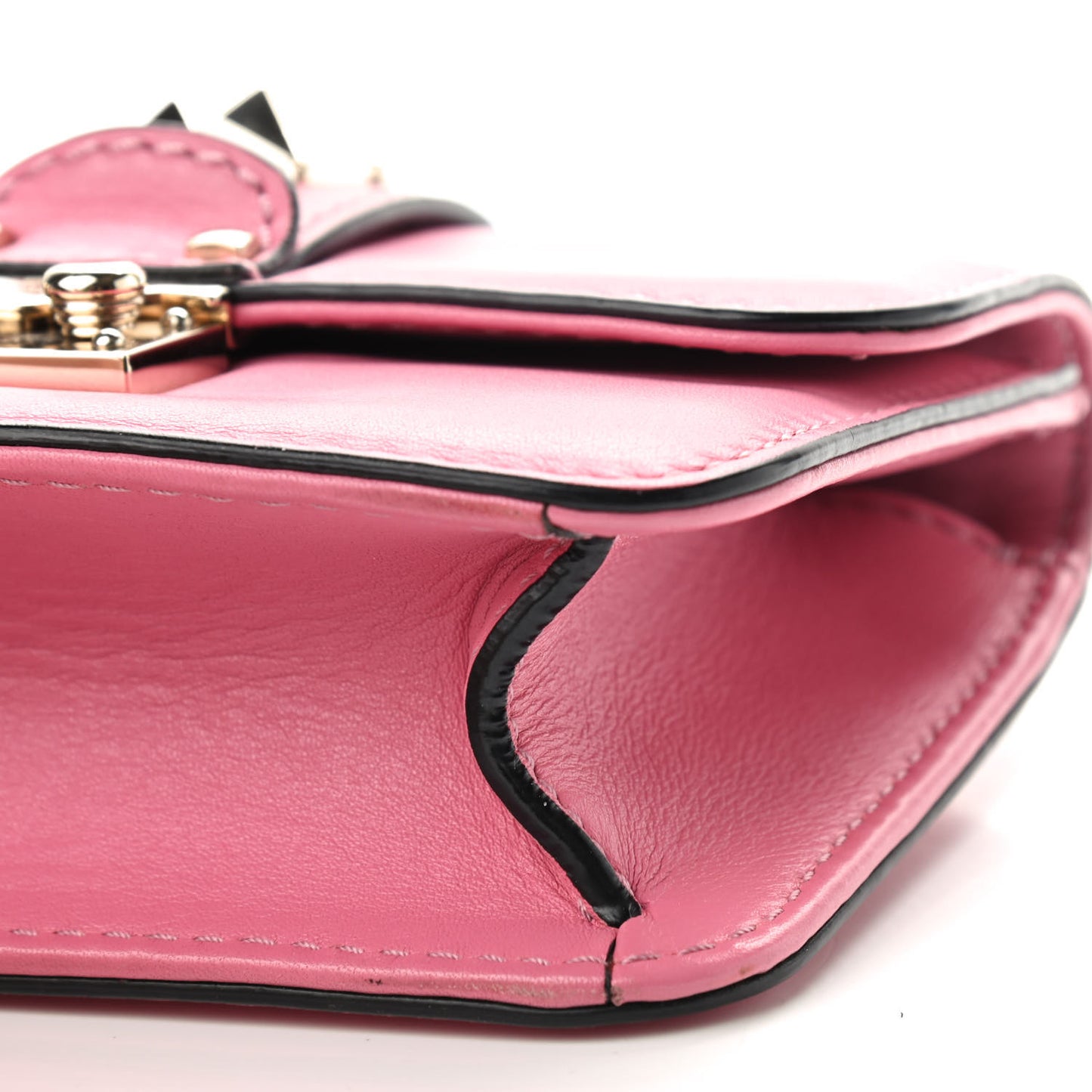 Vitello Mini Glam Lock Rockstud Flap Ninphea
