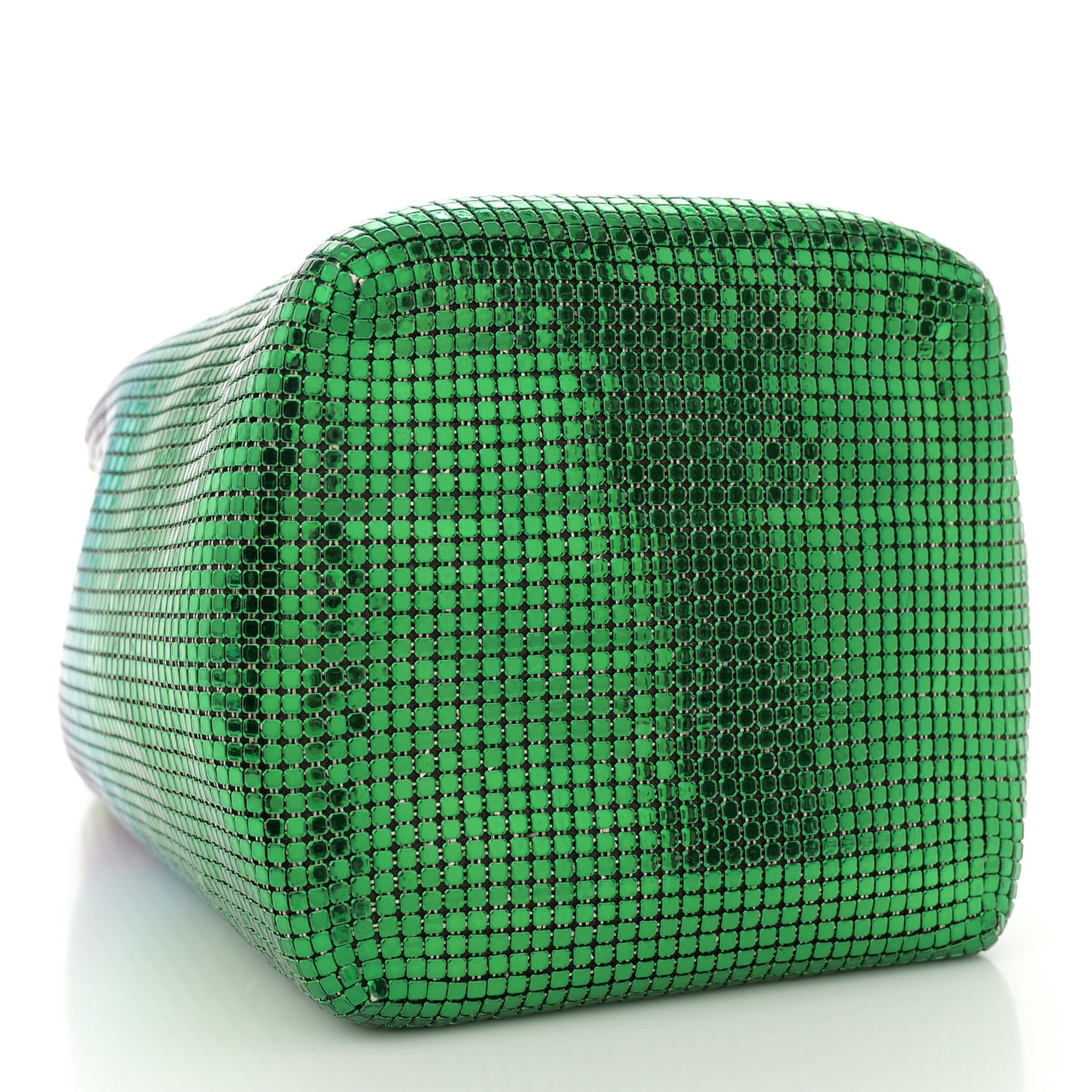Faded Metallic Mesh Mini Bucket Bag Multicolor