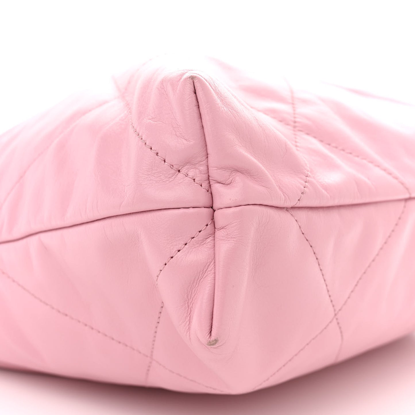 Shiny Calfskin Quilted Chanel 22 Pink