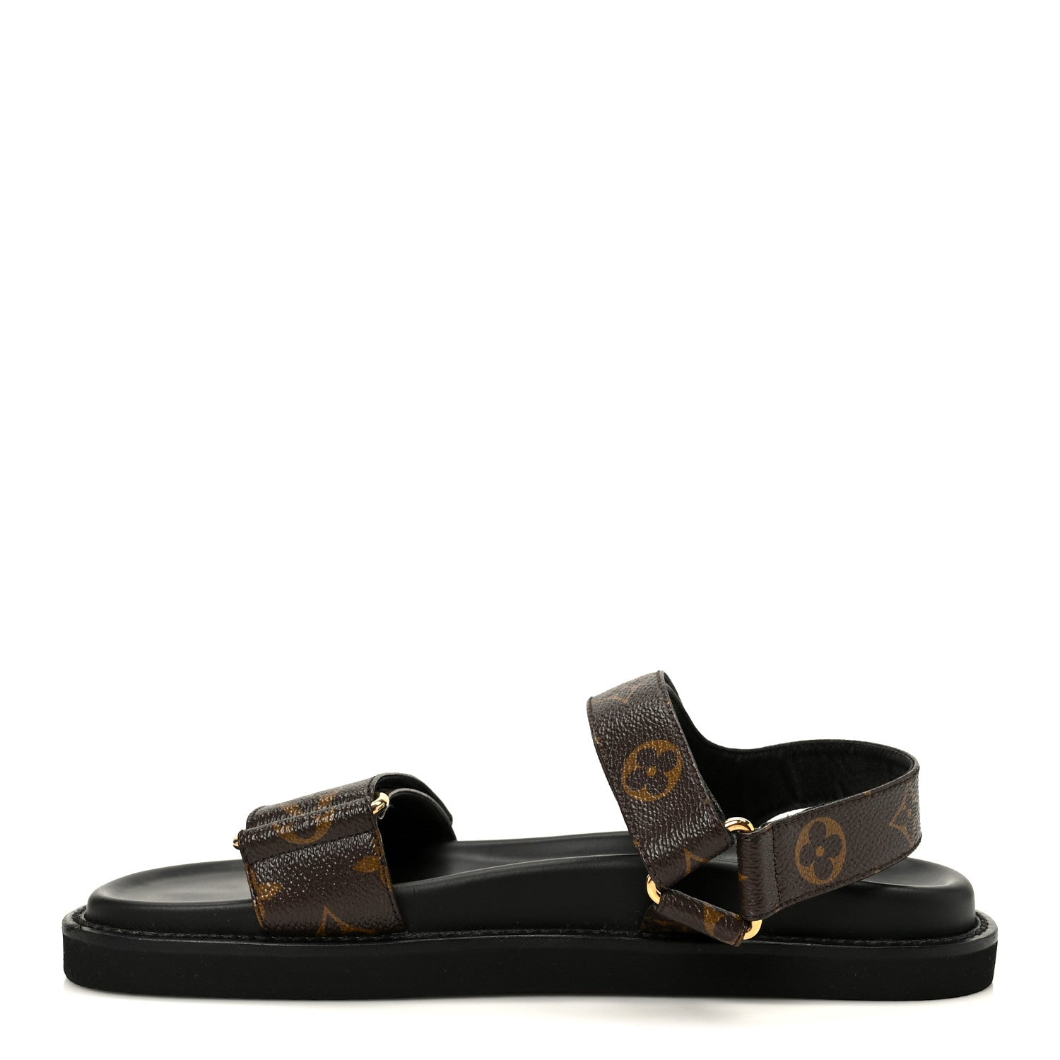 Louis Vuitton サンダル 39ブラウン・ブラック Louis Vuitton Monogram LV Sunset Comfort Flat Sandals 40 Cacao
