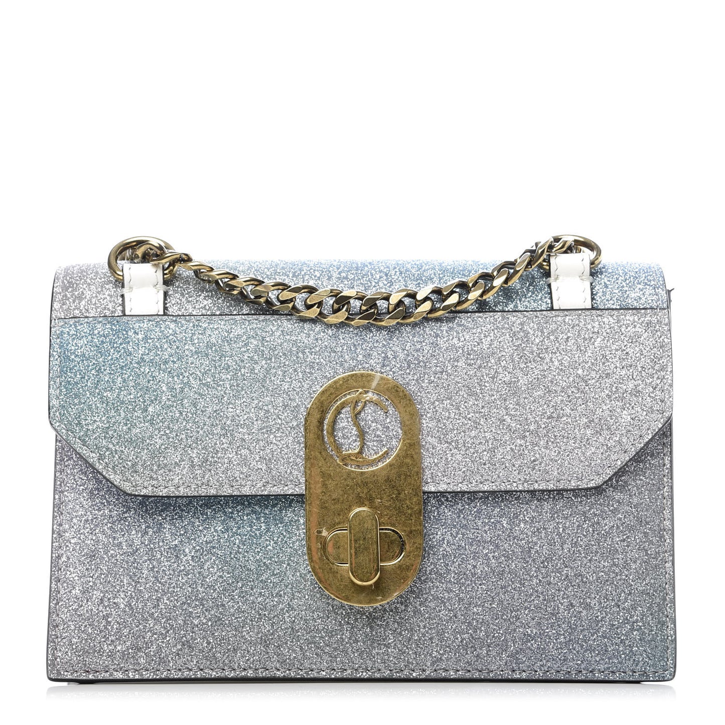 Glitter Calfskin Elisa Mini Shoulder Bag Multicolor Snow