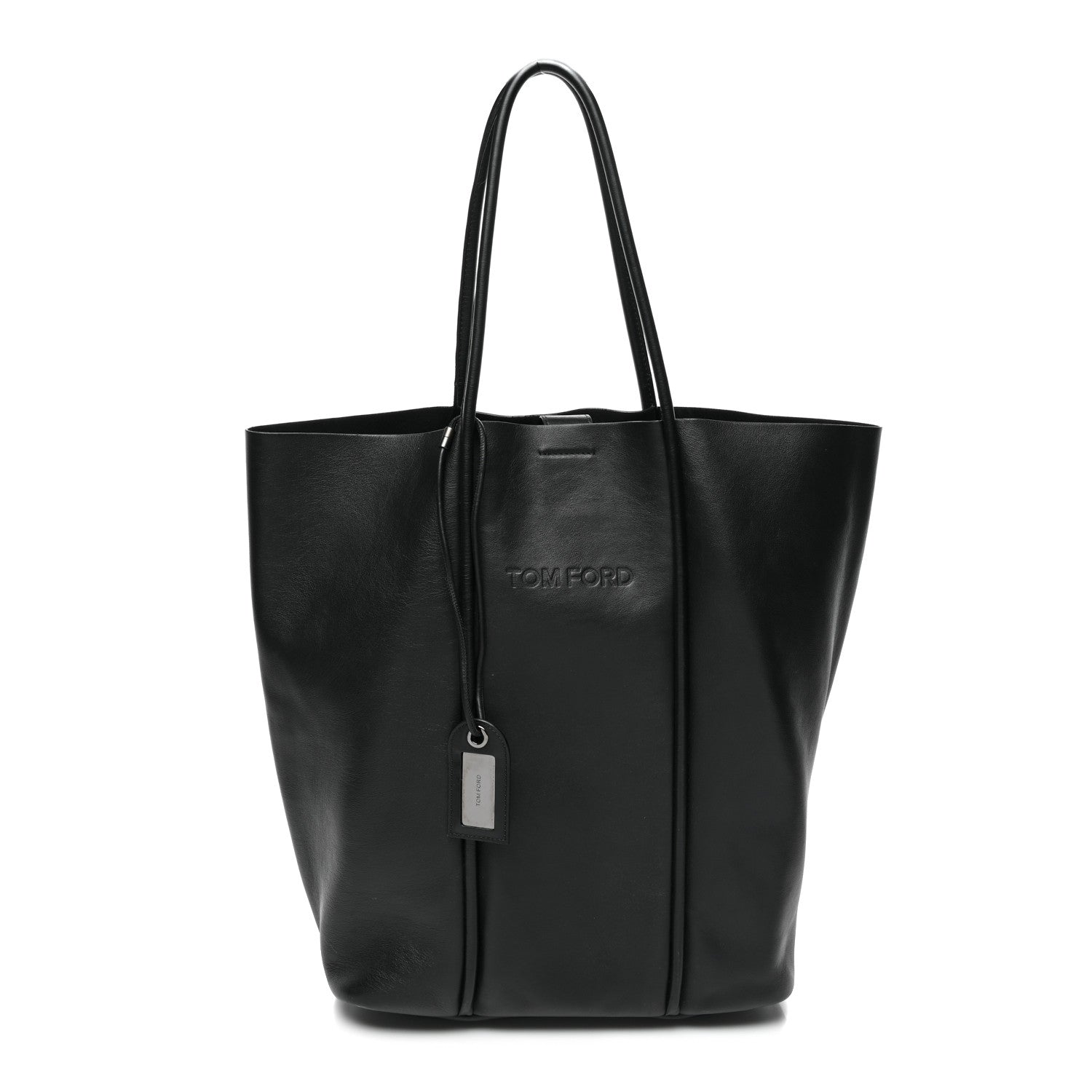 Tom Ford Smooth Calfskin Tubo Vertical Tote Black 1 of 13