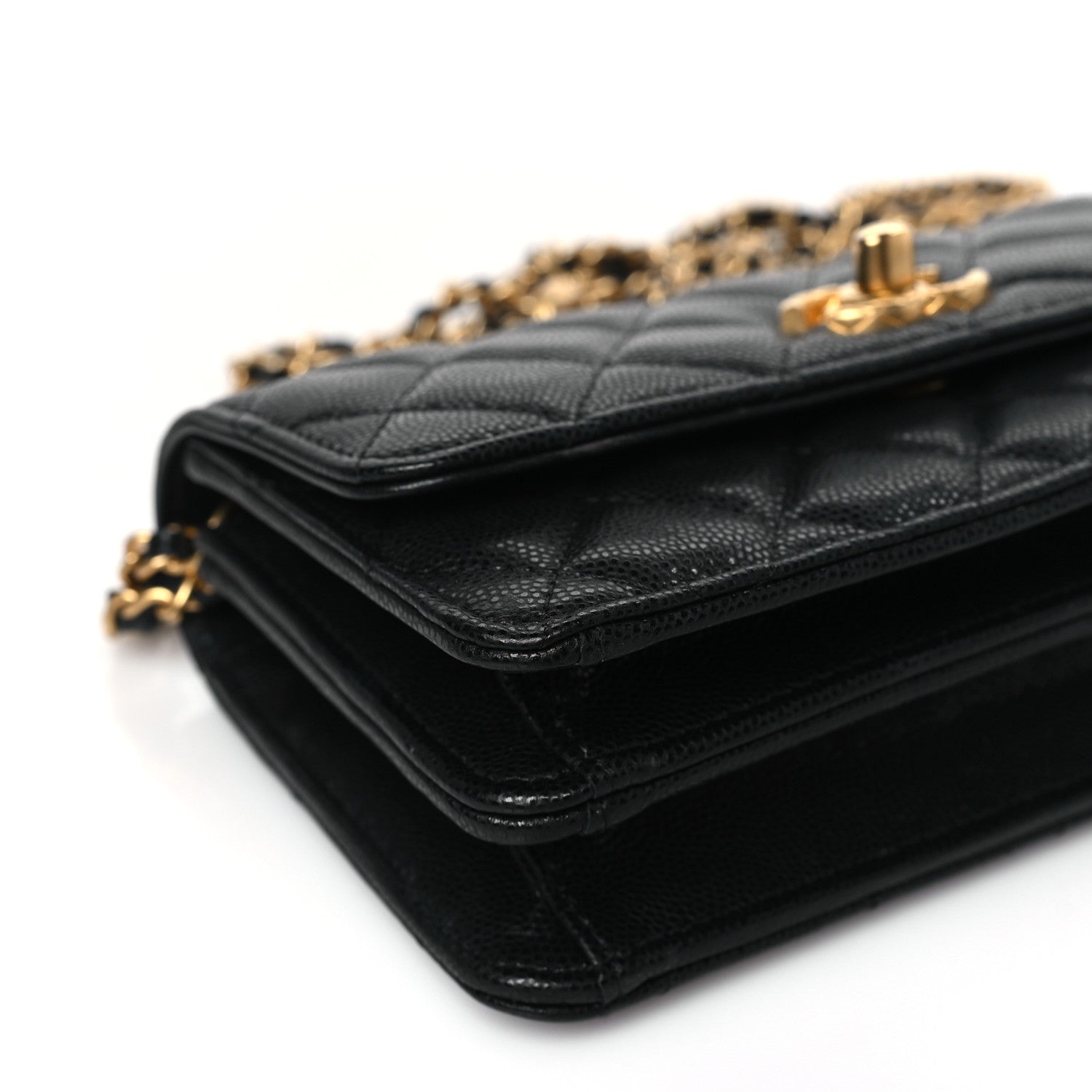 Chanel Caviar Quilted Chain Link Clutch With Chain Black 8 of 9