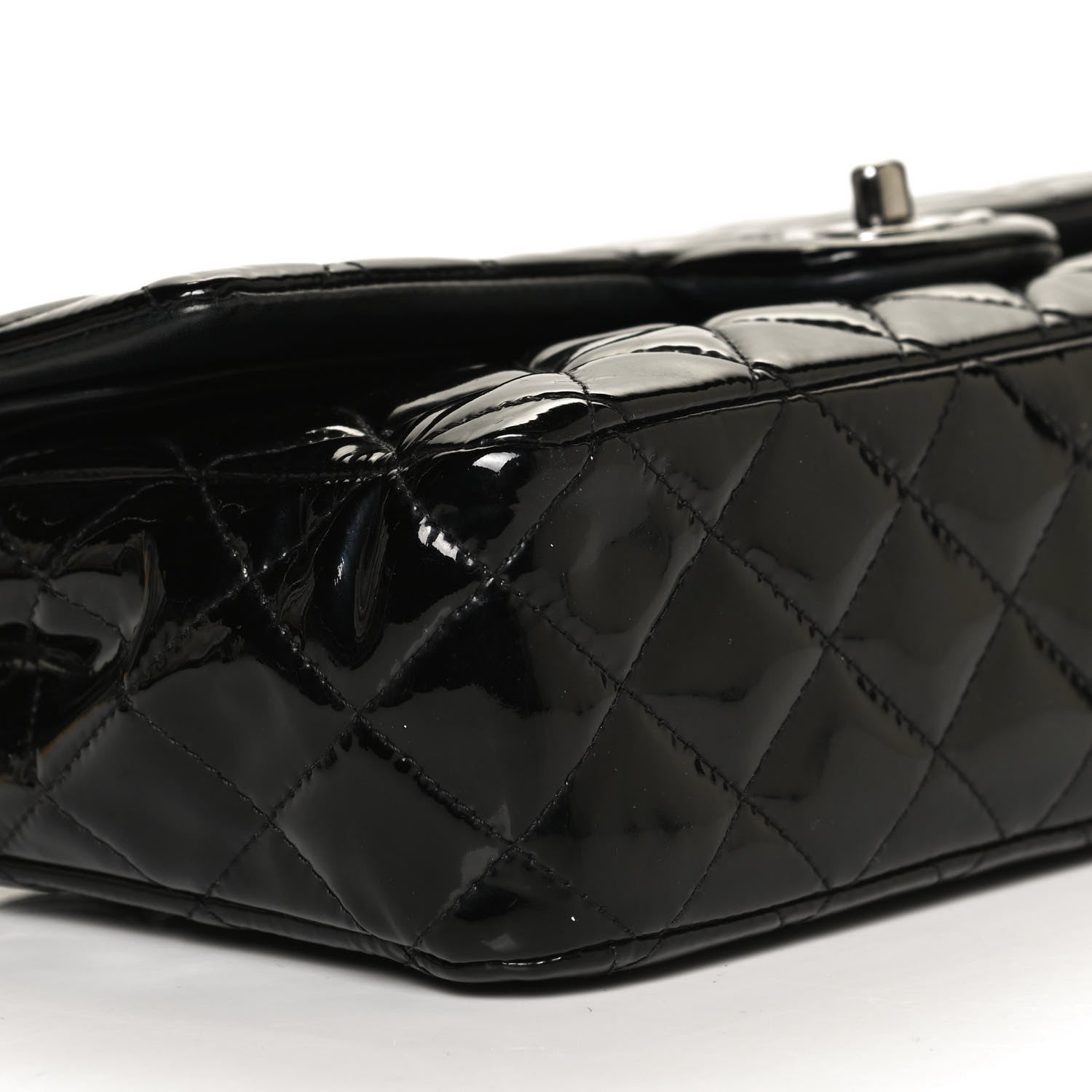 Chanel Patent Quilted Medium Double Flap Black 11 of 15
