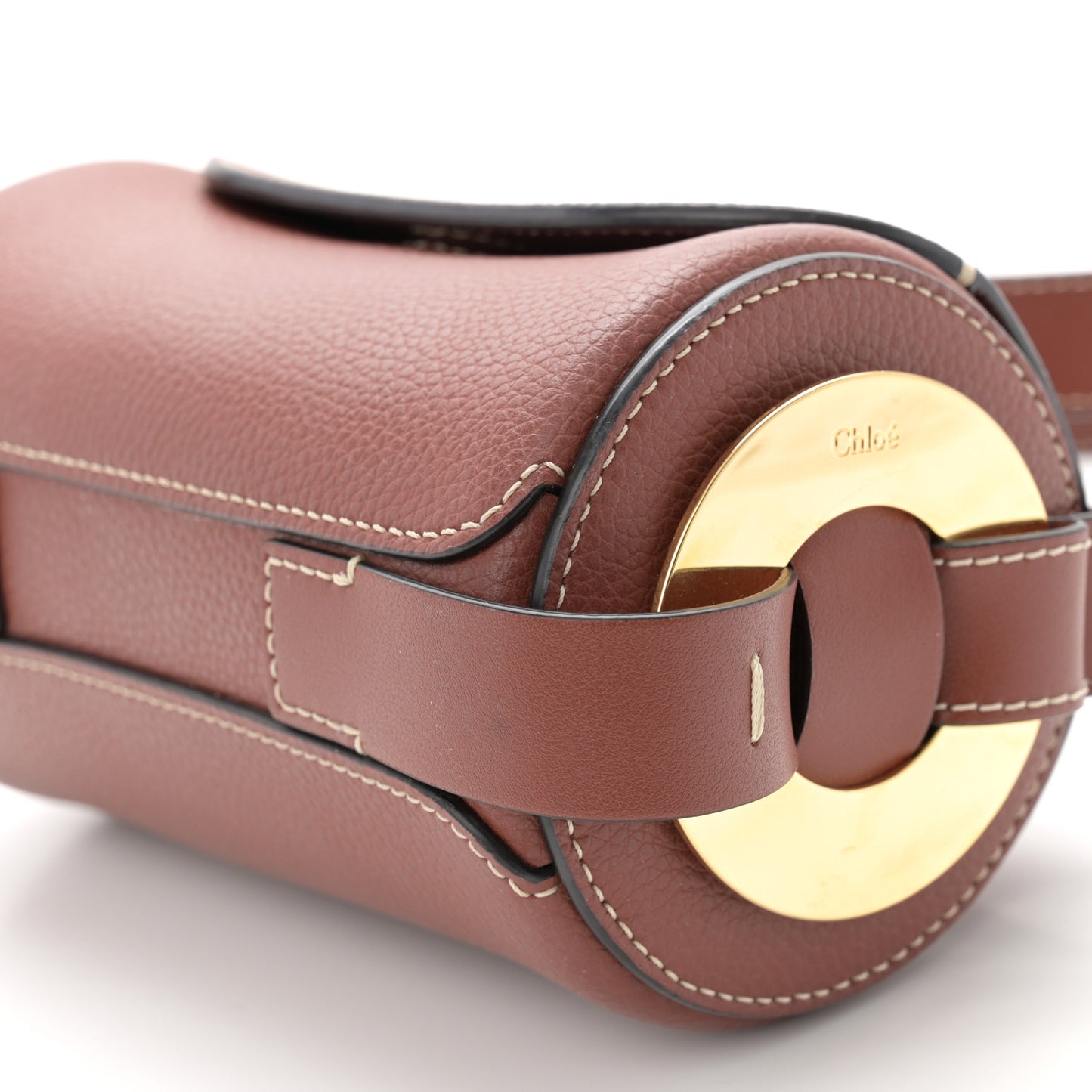Small Grain Smooth Calfskin Mini Darryl Crossbody Sepia Brown