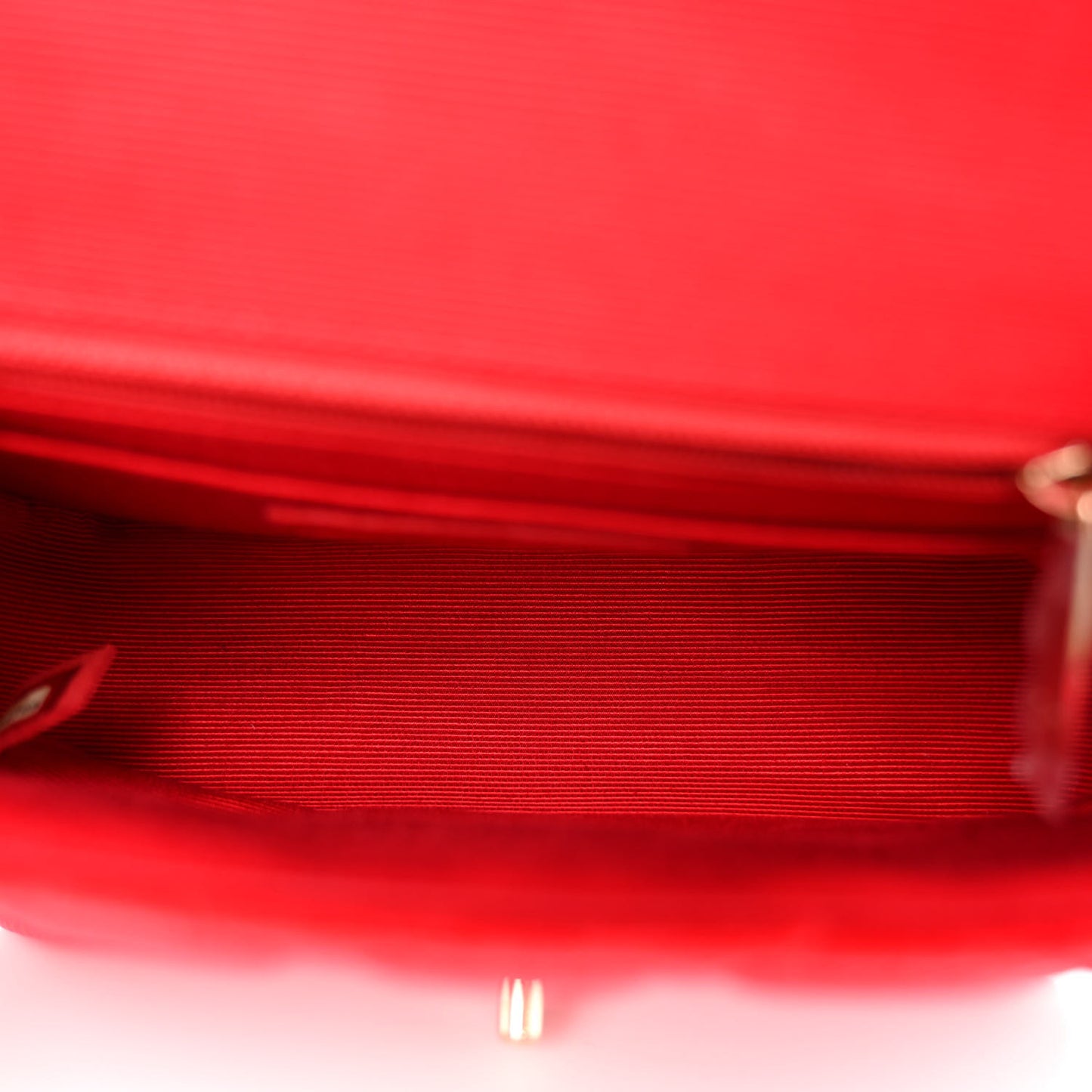 Velvet Quilted Mini Square Flap Red