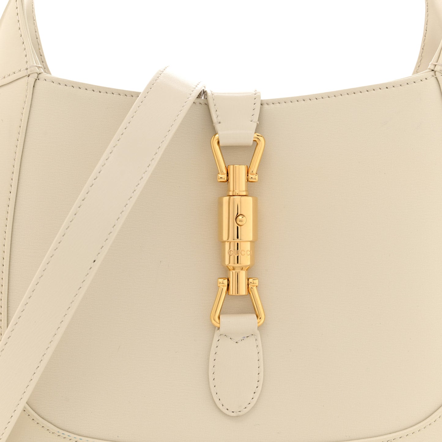 Boarded Dyana Lux Calfskin Small Jackie 1961 Hobo Mystic White