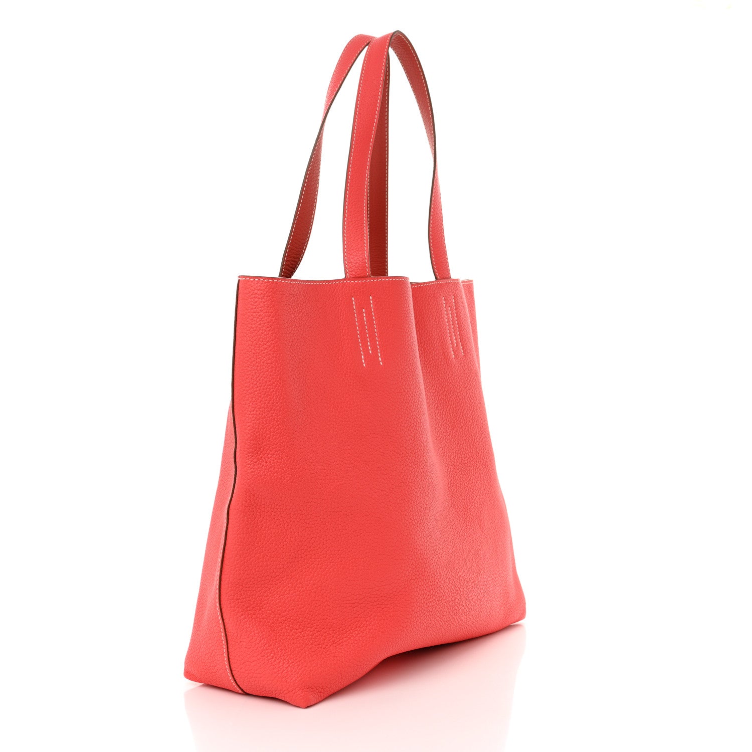 Hermes Taurillon Clemence Double Sens Reversible Tote 36 Sanguine Rose Jaipur 4 of 21