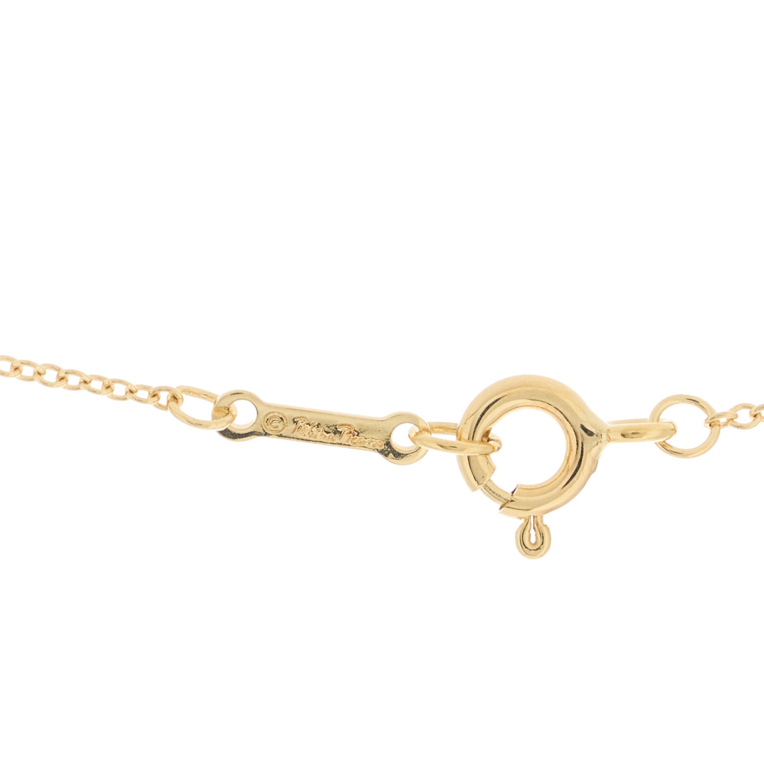 Tiffany 18K Yellow Gold Diamond Paloma Picasso Love & Kisses Pendant Necklace 6 of 7