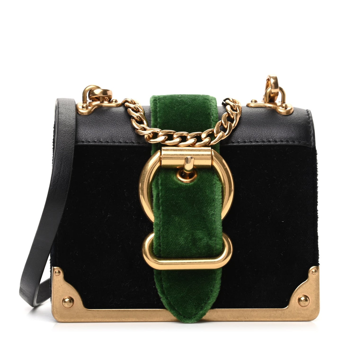 Velvet City Calfskin Micro Cahier Bag Black Alloro
