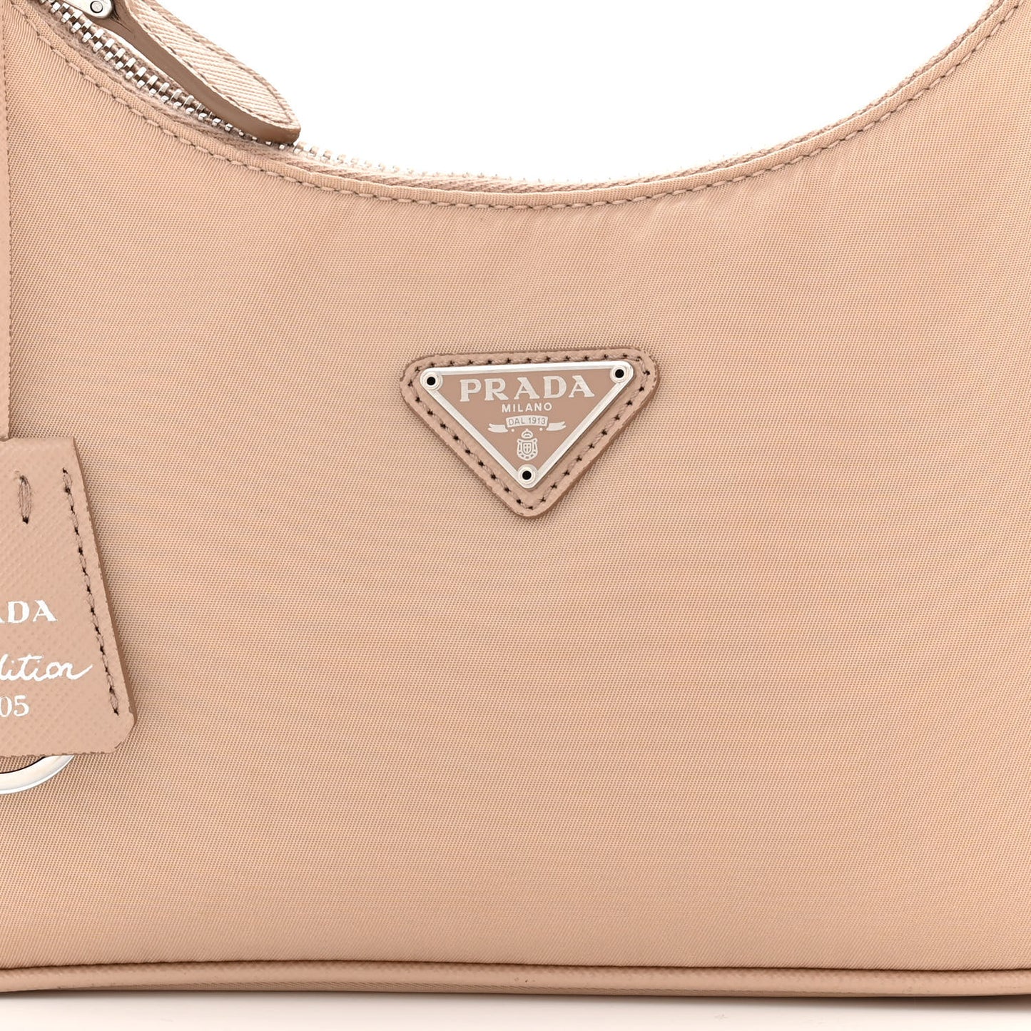 Re-Nylon Saffiano Mini Re-Edition 2005 Bag Cammeo