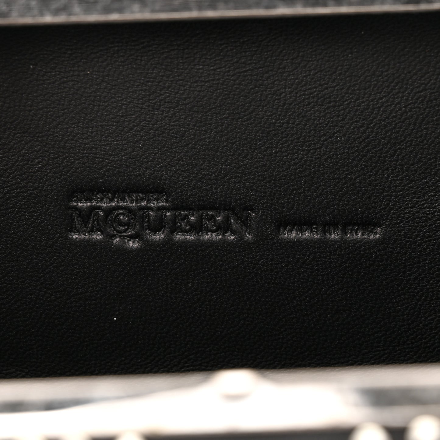 Nappa Studded Britannia Skull Box Clutch Black