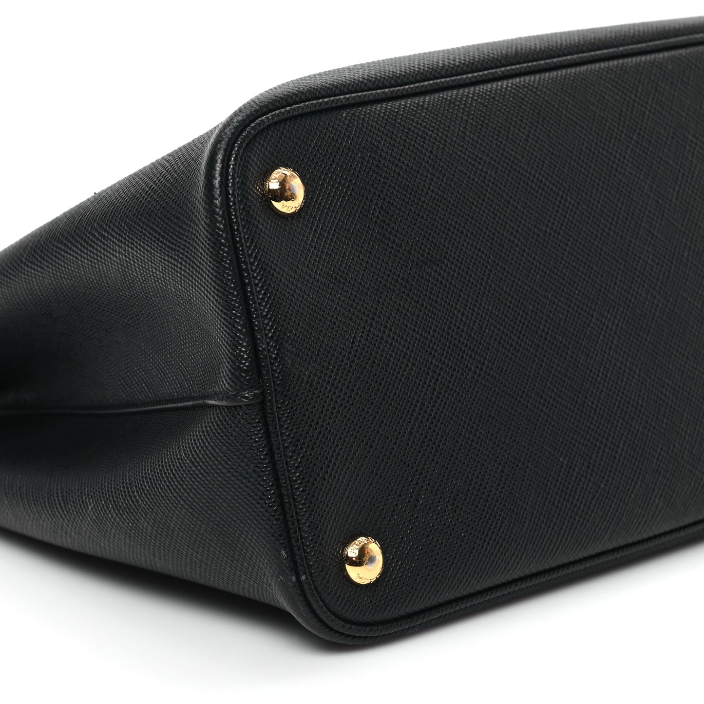 Saffiano Cuir Medium Double Bag Black Fuoco