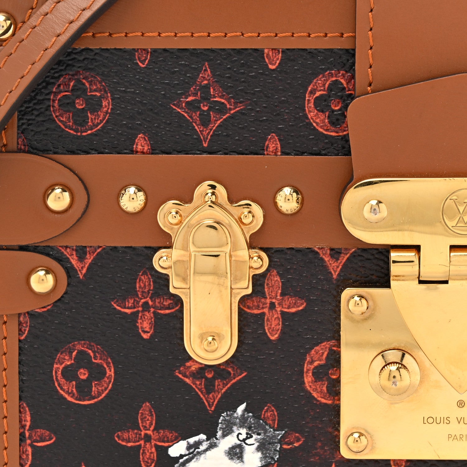 Louis Vuitton Catogram Petite Malle Orange Marron 8 of 16
