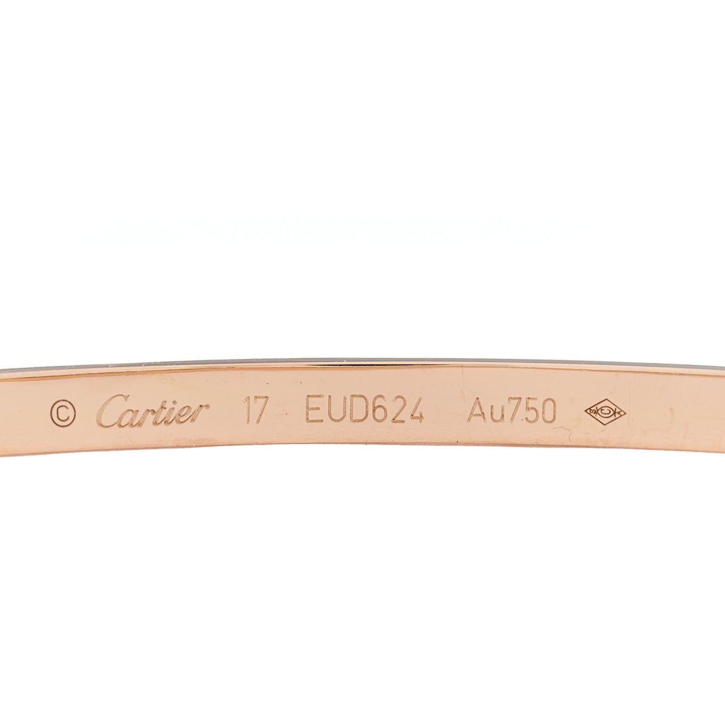 18K Pink Gold Small LOVE Bracelet 17
