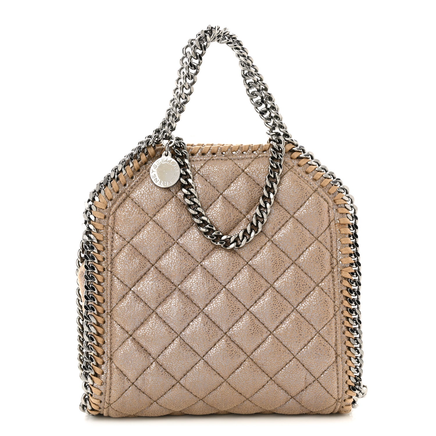 Stella McCartney Shaggy Deer Quilted Tiny Falabella Tote Beige 1 of 10