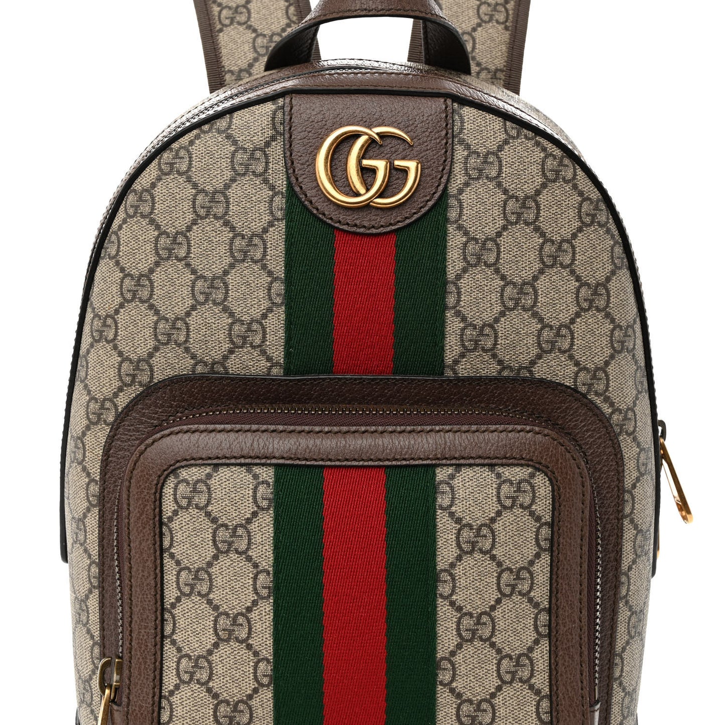 GG Supreme Monogram Calfskin Web Small Ophidia Day Backpack Beige Ebony New Acero
