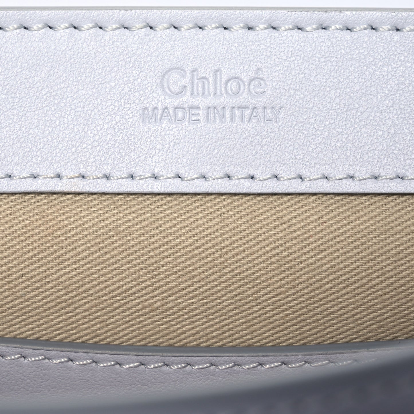 Calfskin Suede C Clutch With Chain Light Cloud