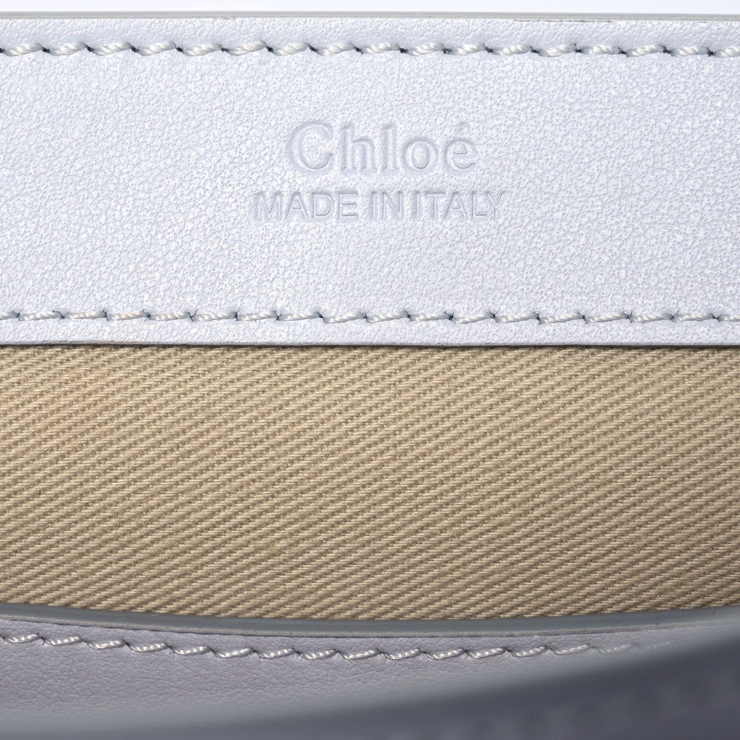 Chloe Calfskin Suede C Clutch With Chain Light Cloud 6 of 11