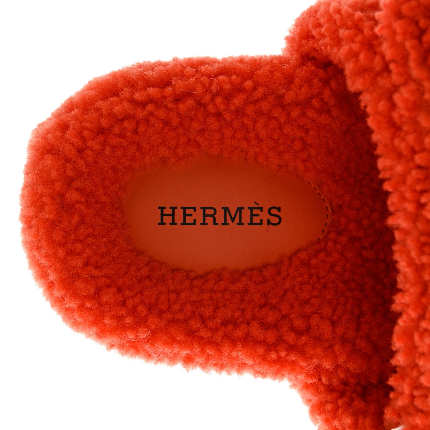 Hermes Woolskin Womens Chypre Sandals 36 Orange 6 of 8