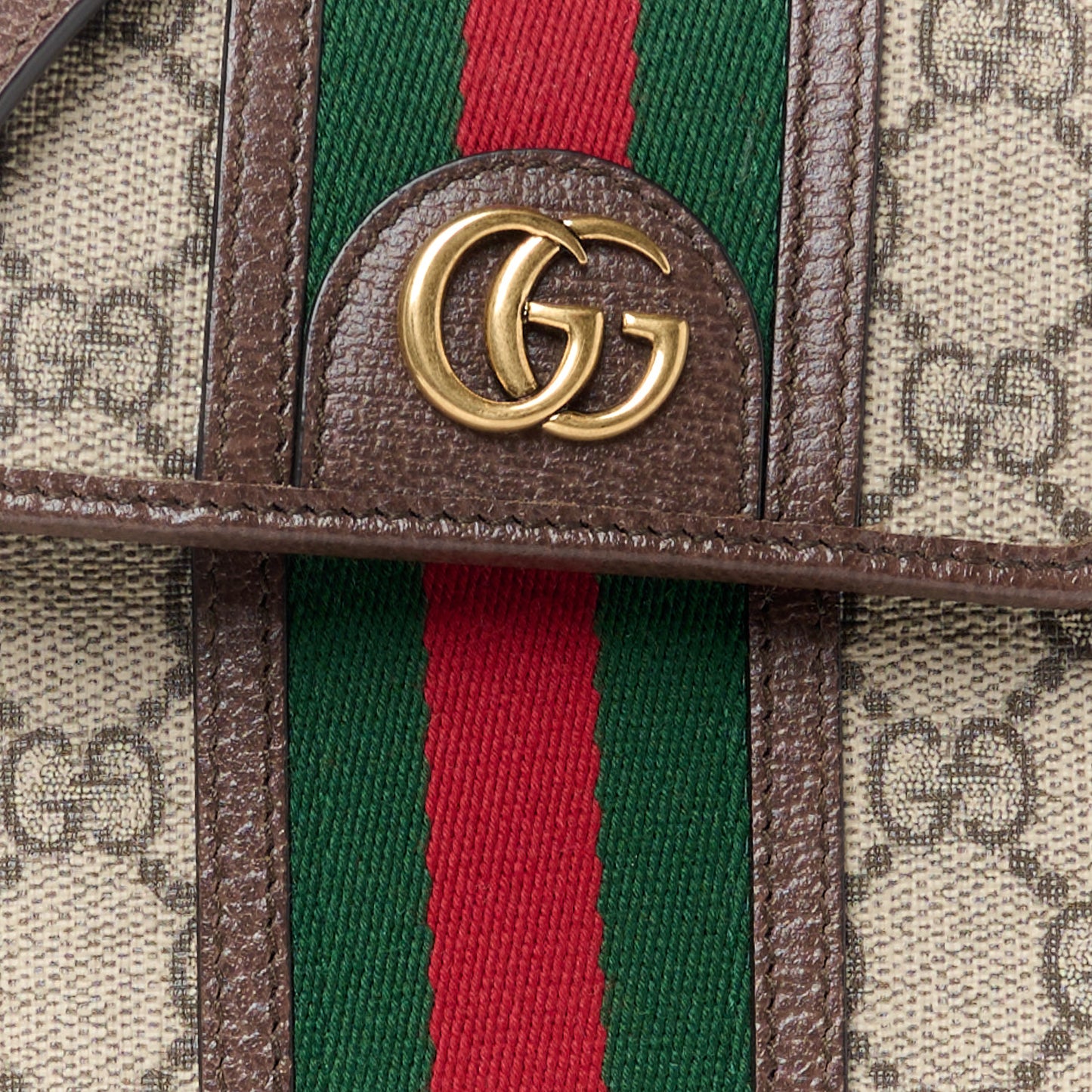 GG Supreme Monogram Web Mini Ophidia Crossbody Bag Beige New Acero