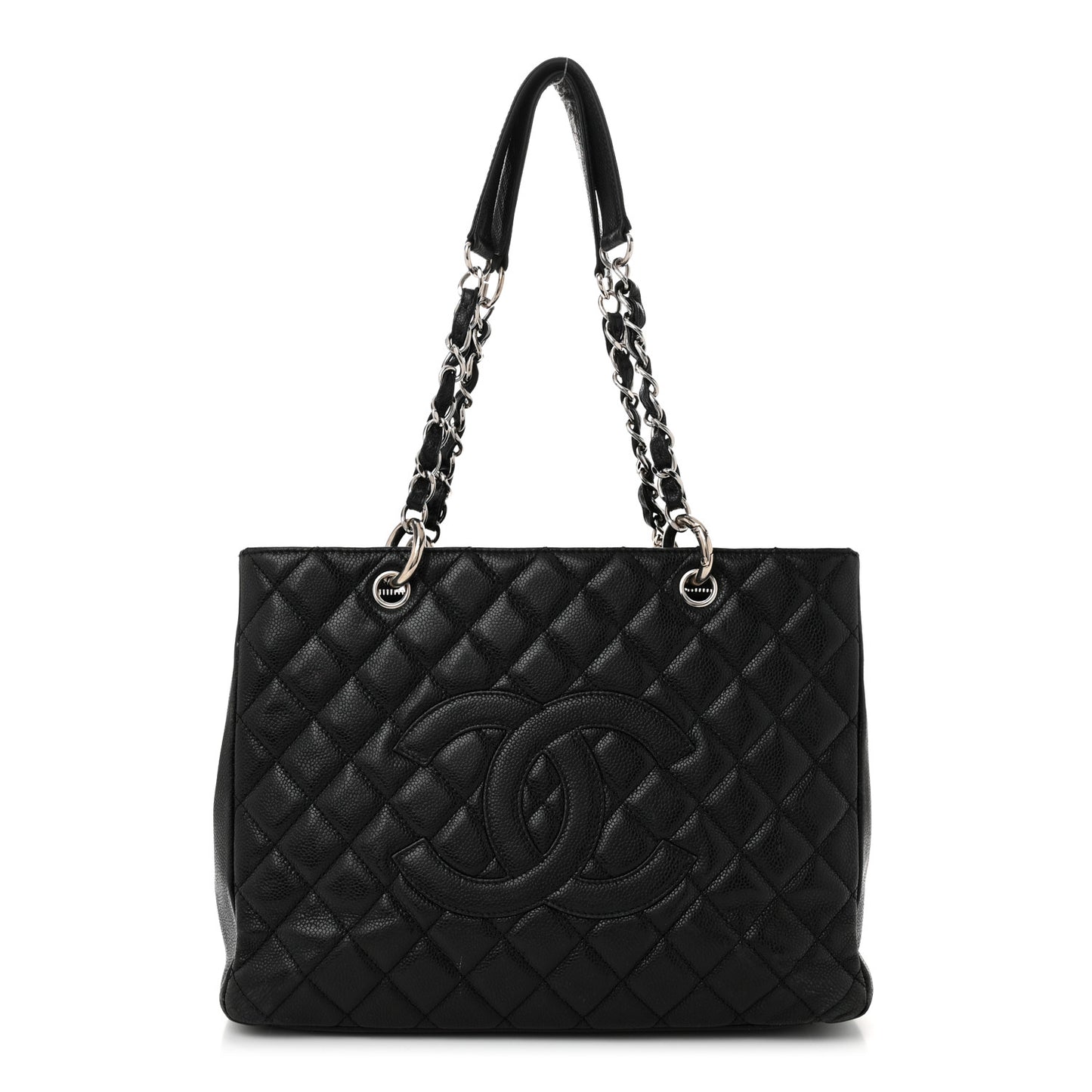 Caviar Quilted Grand Shopping Tote GST Black