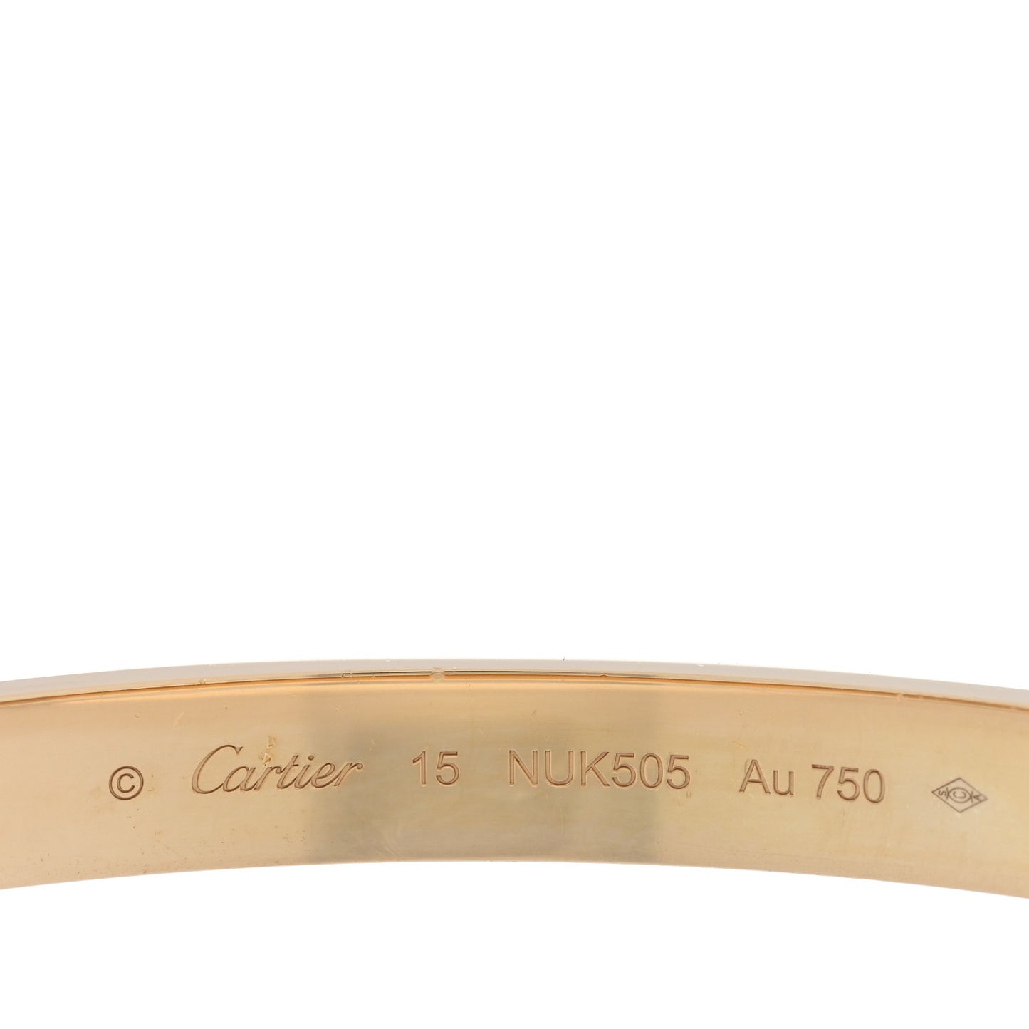 18K Yellow Gold LOVE Bracelet 15
