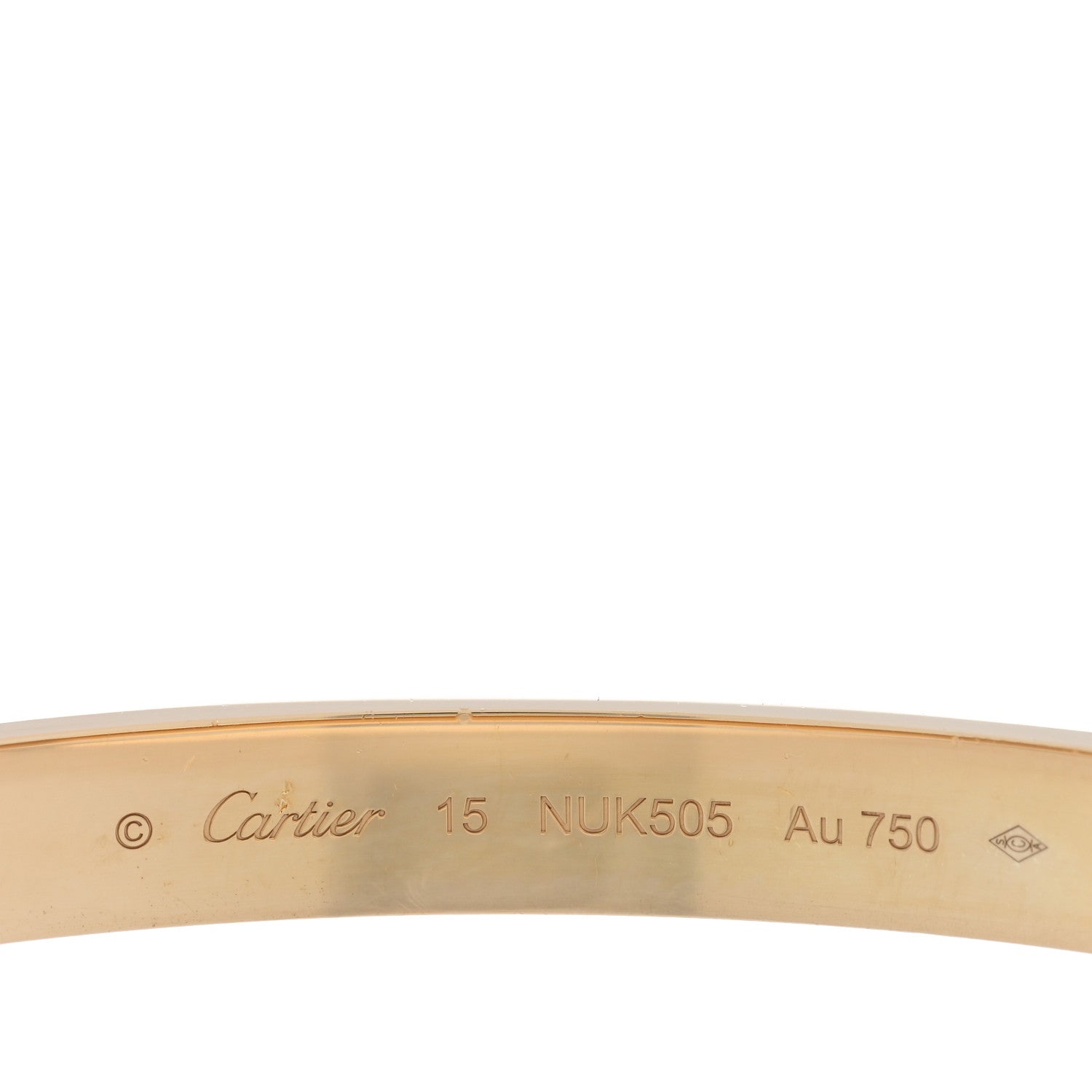 Cartier 18K Yellow Gold LOVE Bracelet 15 3 of 7
