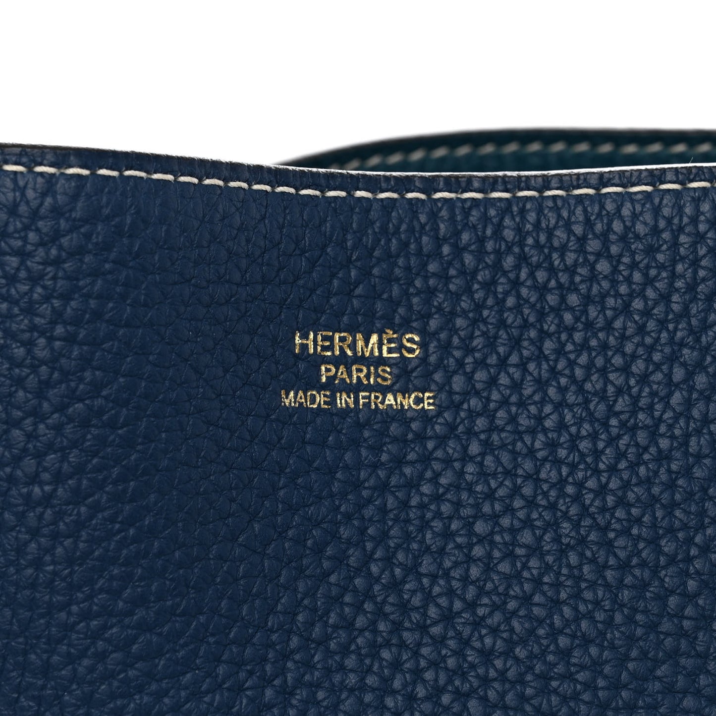 Taurillon Clemence Double Sens 36 Reversible Tote Bleu Sapphire Izmir