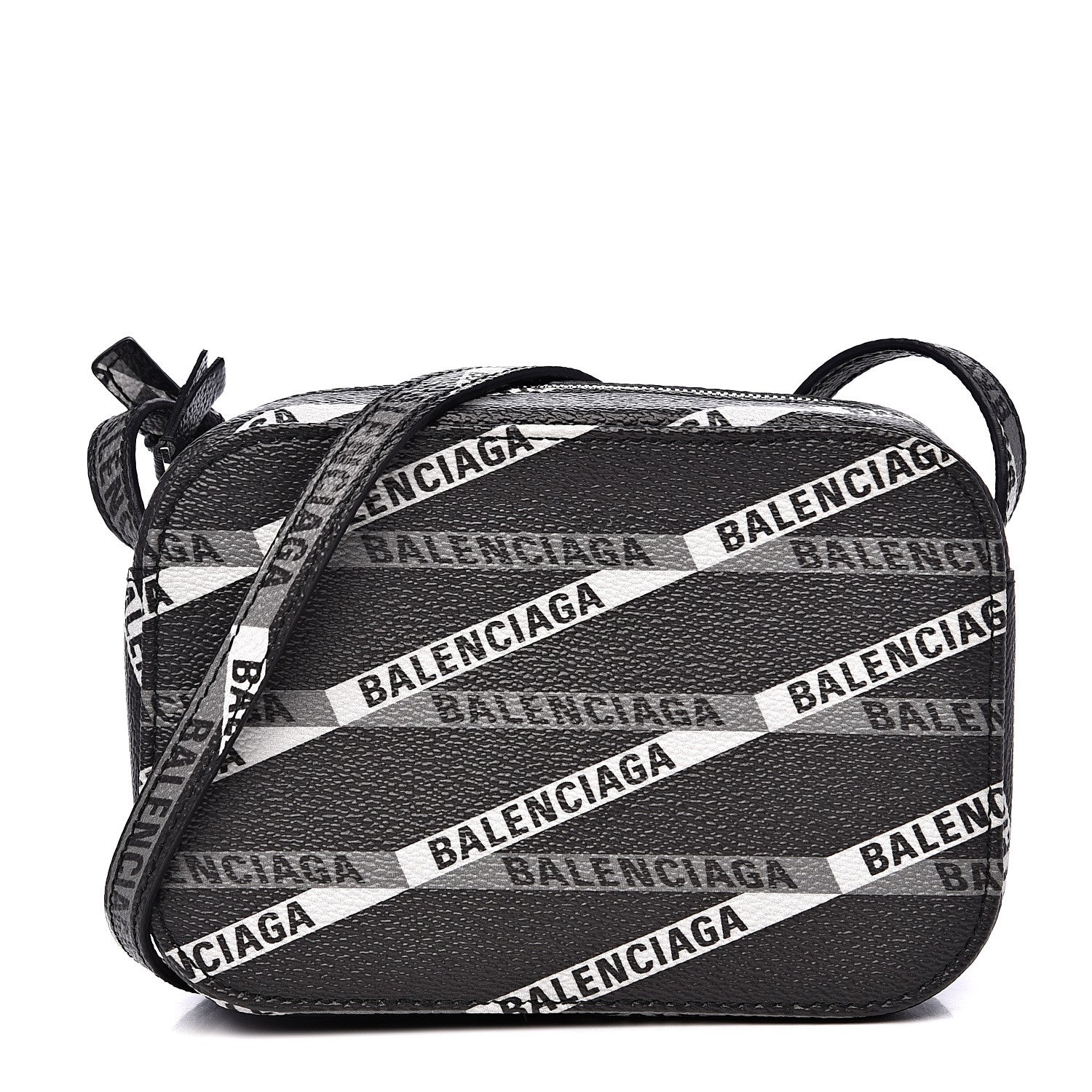 Balenciaga Coated Canvas Losange Monogram XS Camera Bag Black Grey 1 of 8