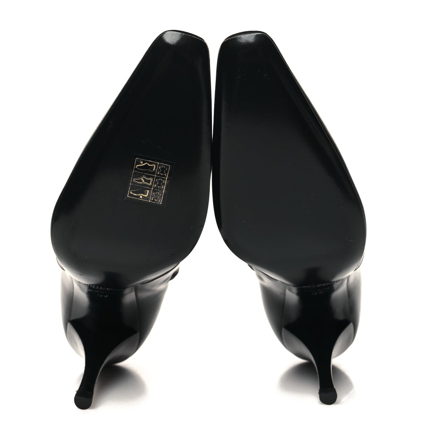 Goatskin Crystal Buckle Claude 90 Ankle Booties 37 Black