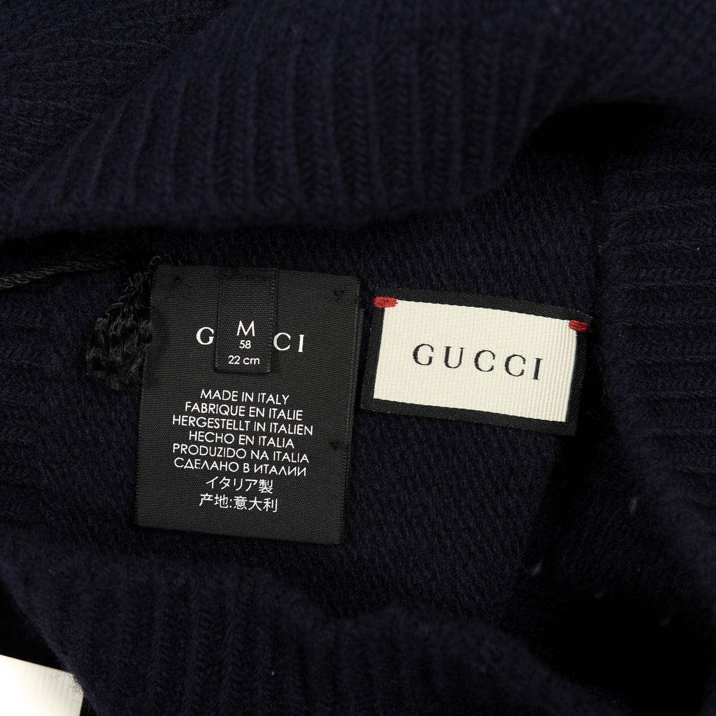 Wool Web Beanie Hat M Midnight Blue